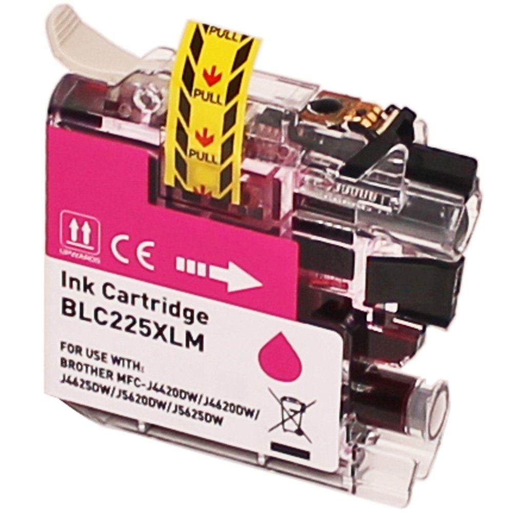 ABC Tintenpatrone (Kompatible Patrone für Brother LC-225XLM LC-225XL Magenta, 625DW MFC-J5320DW MFC-J5600 Series MFC-J5620DW MFC-J5625DW MFC-J5720DW)