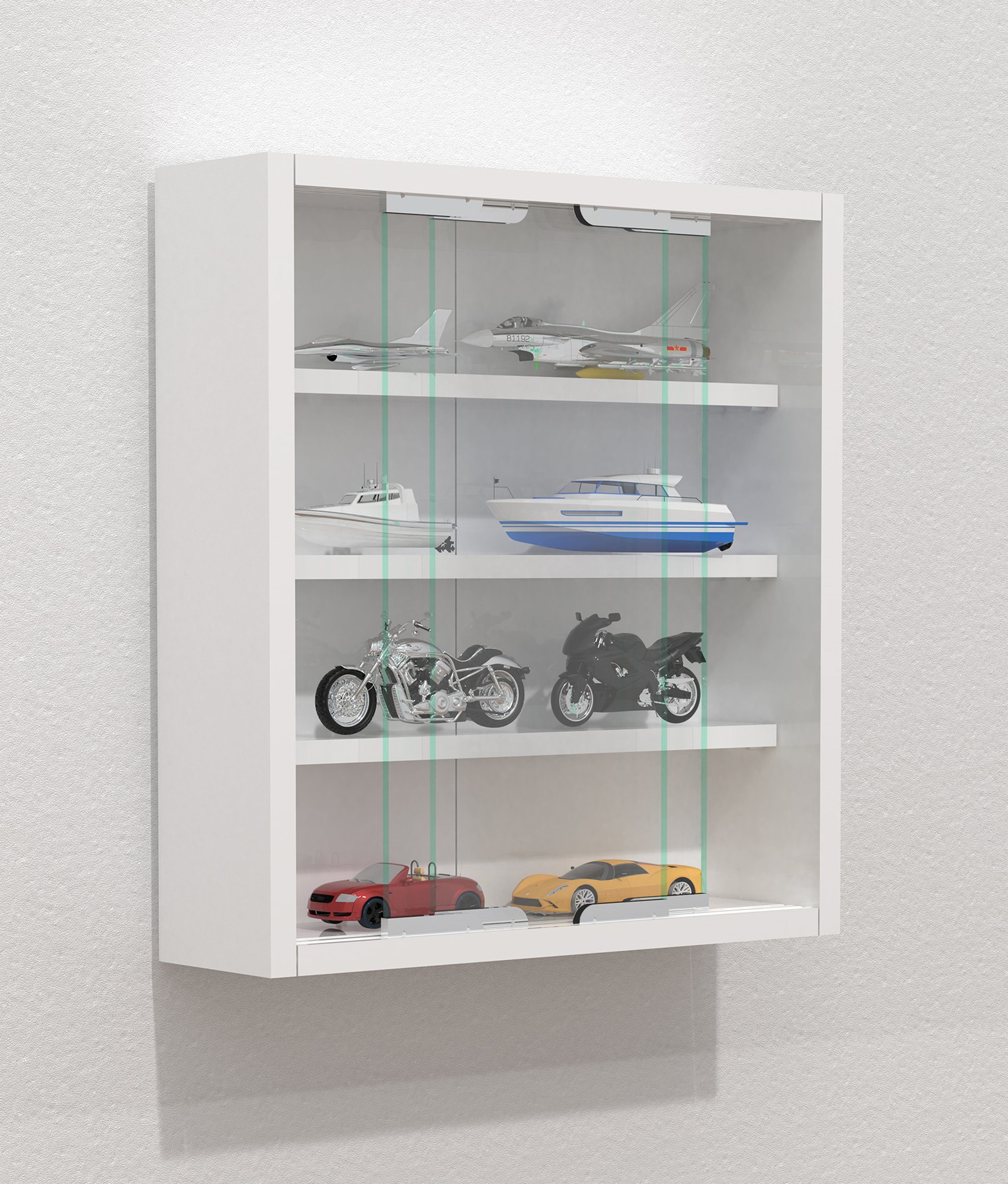 VCM Hängevitrine Agisa S B. 37 x T. 10 x H. 40 cm Präsentation und Aufbewahrung von Sammlerstücken, Wohnzimmer oder Büro – Bild 3 von 4