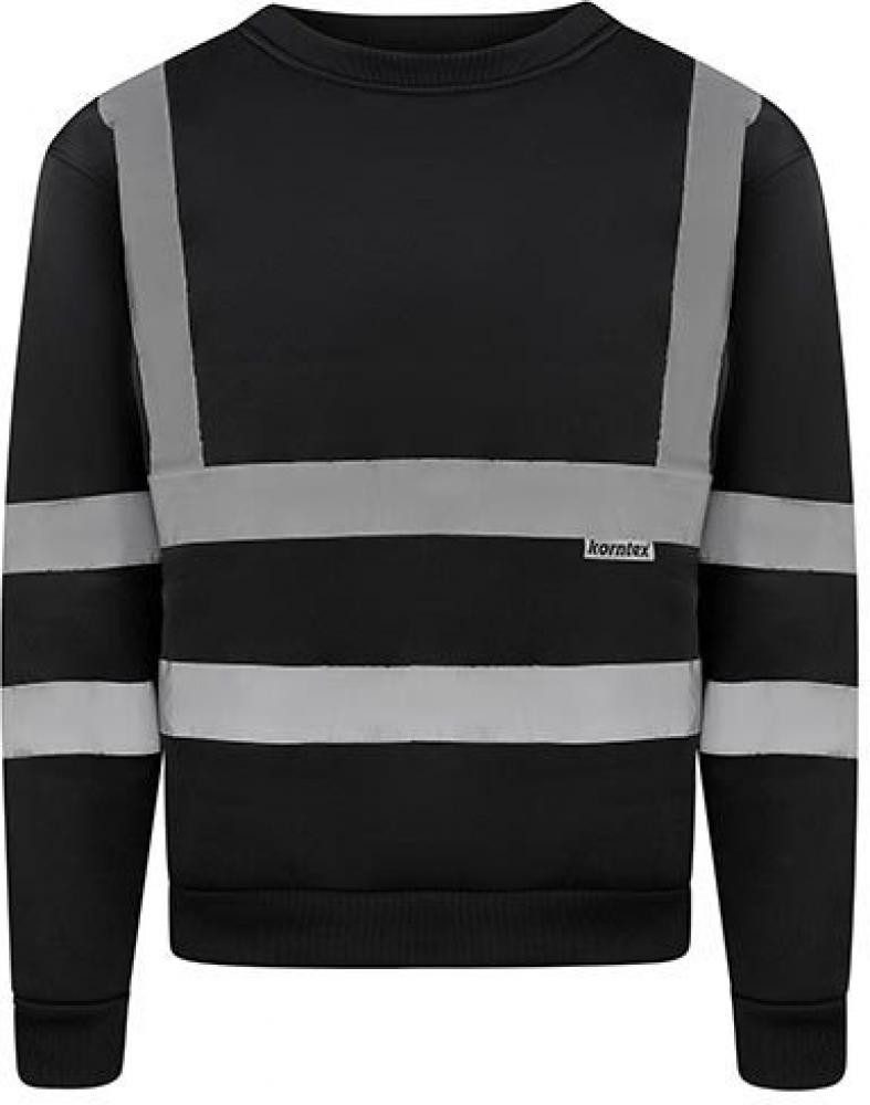 korntex Sweatshirt Sweatshirt Sicherheit Reflektions-Streifen