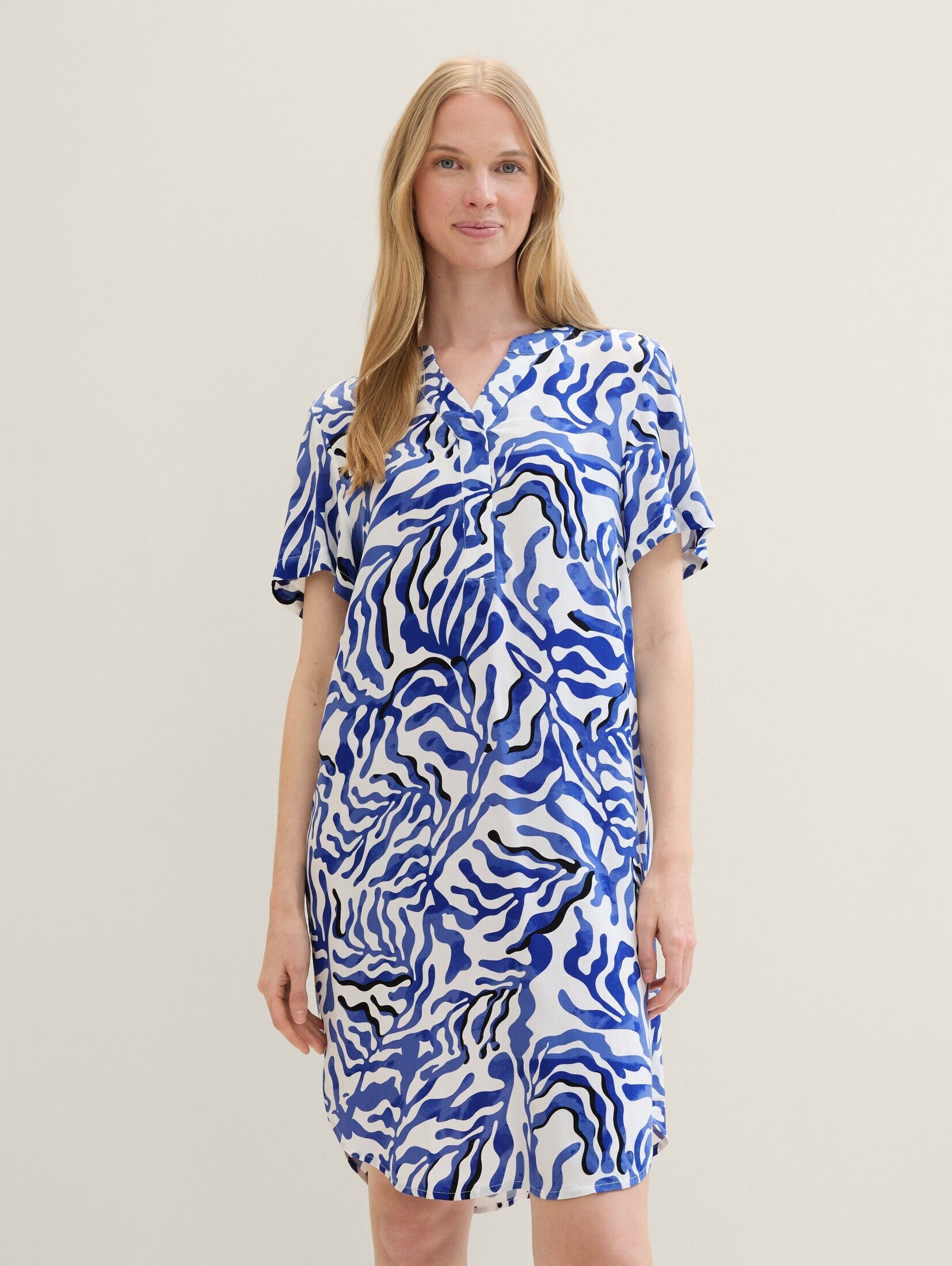 Sommerkleid Gemustertes Kleid aus Viskose