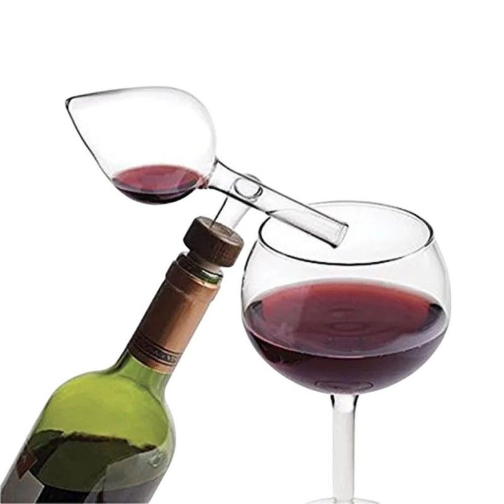 Dekantierausgießer Weinbelüfter Ausgießer rund pfirsichförmig schnell tragbar DE.