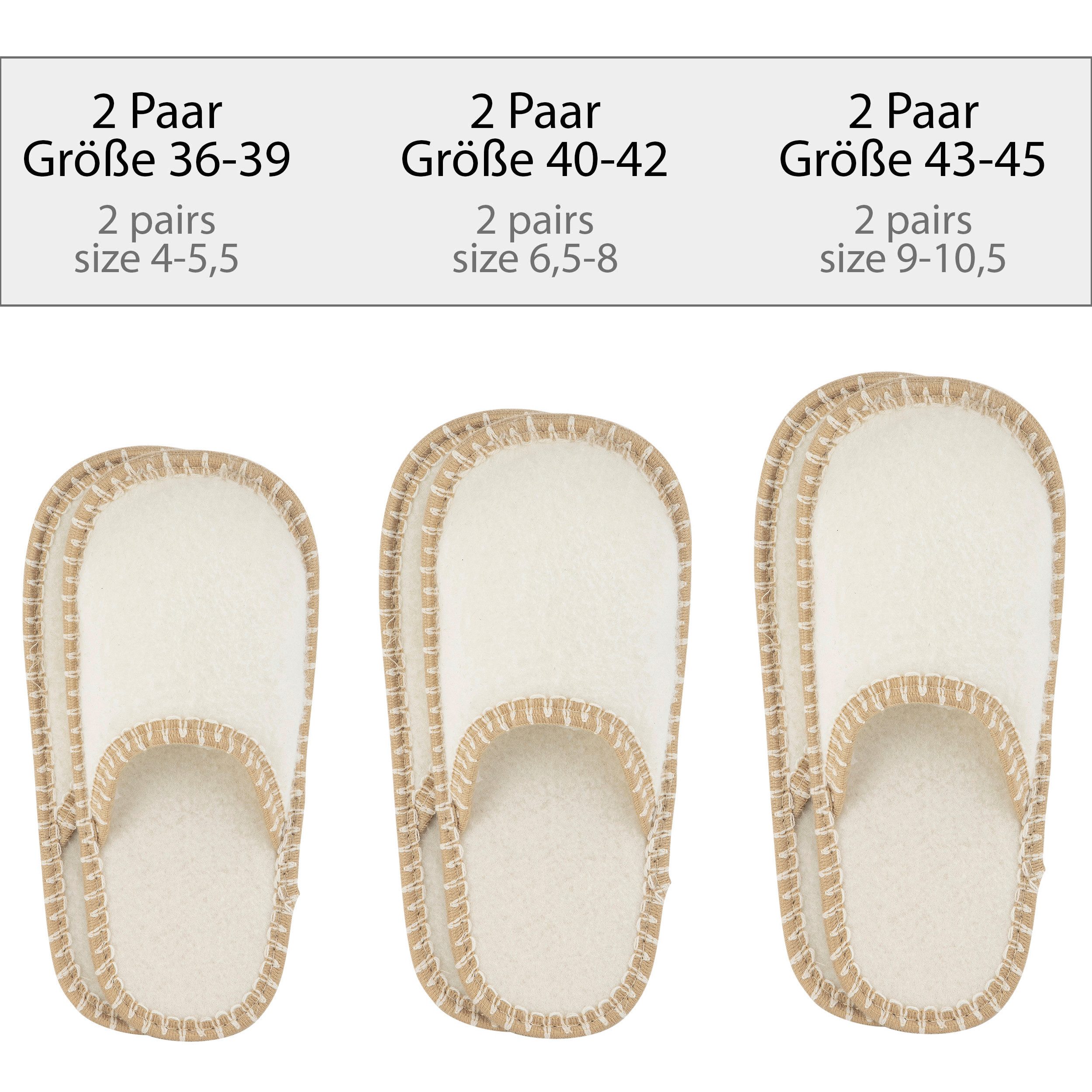 ONVAYA ABS Gästepantoffel, Schwarz, Beige, 6er Set, Antirutsch Sohle Hausschuh