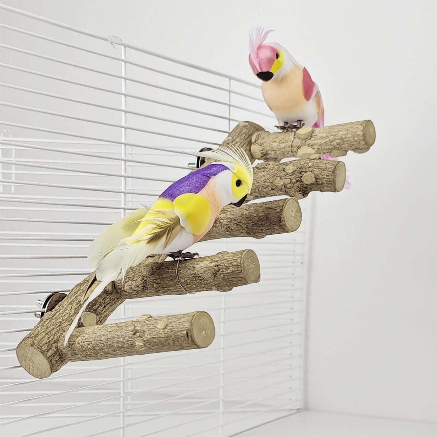 LuxusKollektion Vogelspielplatz 6x Wellensittich Sitzstangen Naturholz Szechuanpfeffer