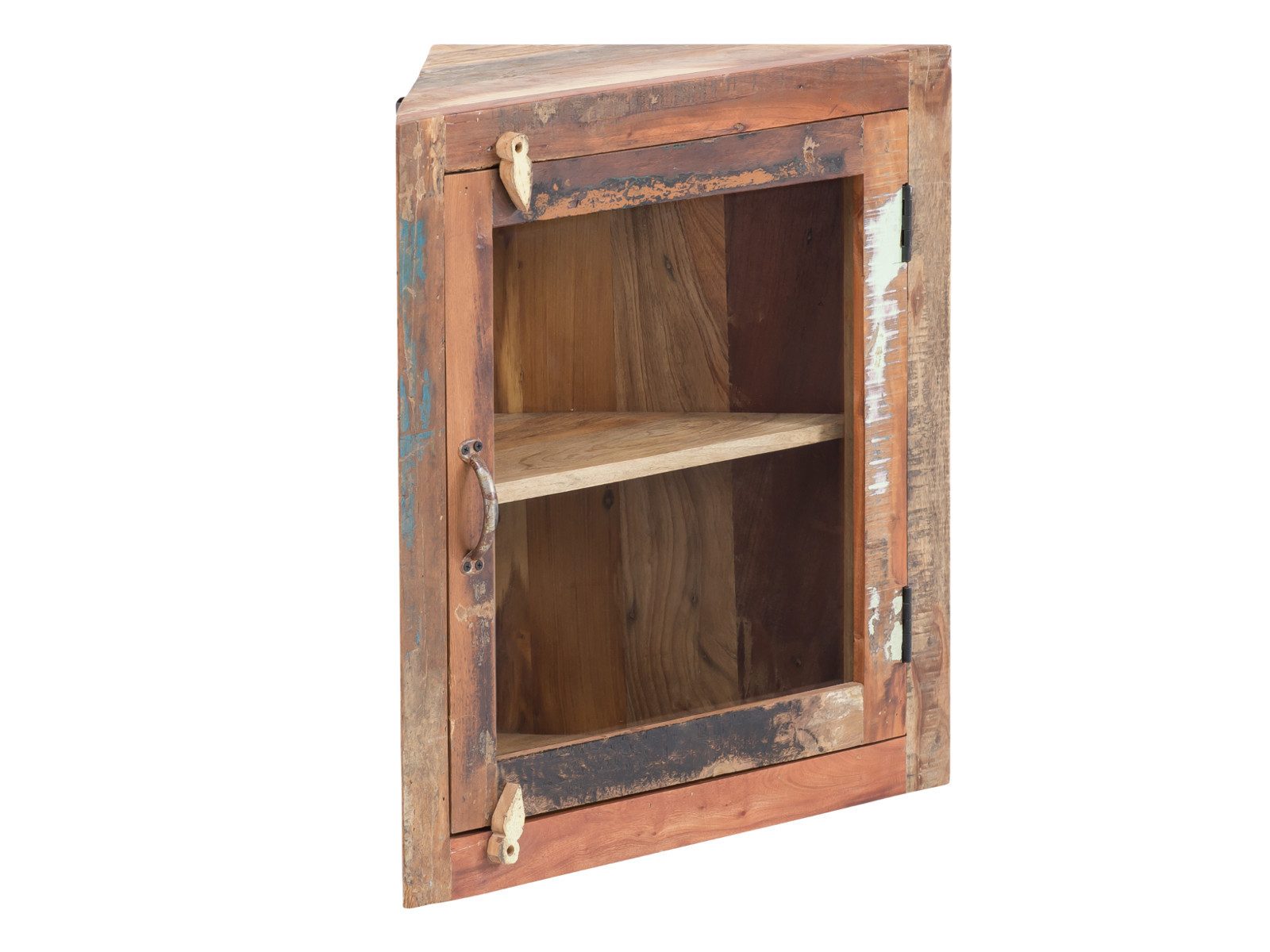 massivum Hängeschrank Sumana Massivholz Eckhängeschrank Badmöbel rustikel