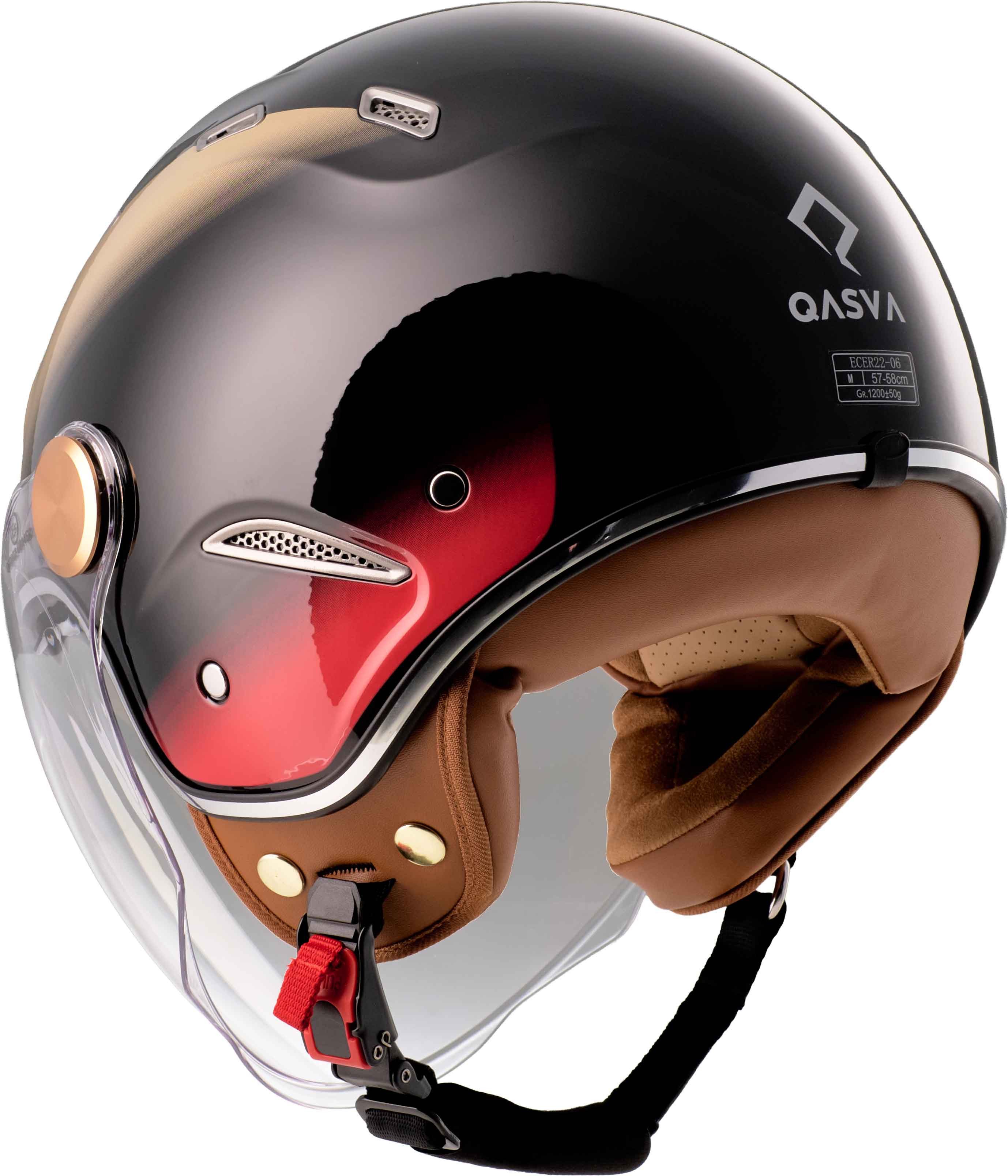 Burnout Motorradhelm Jethelm Heritage Sunset