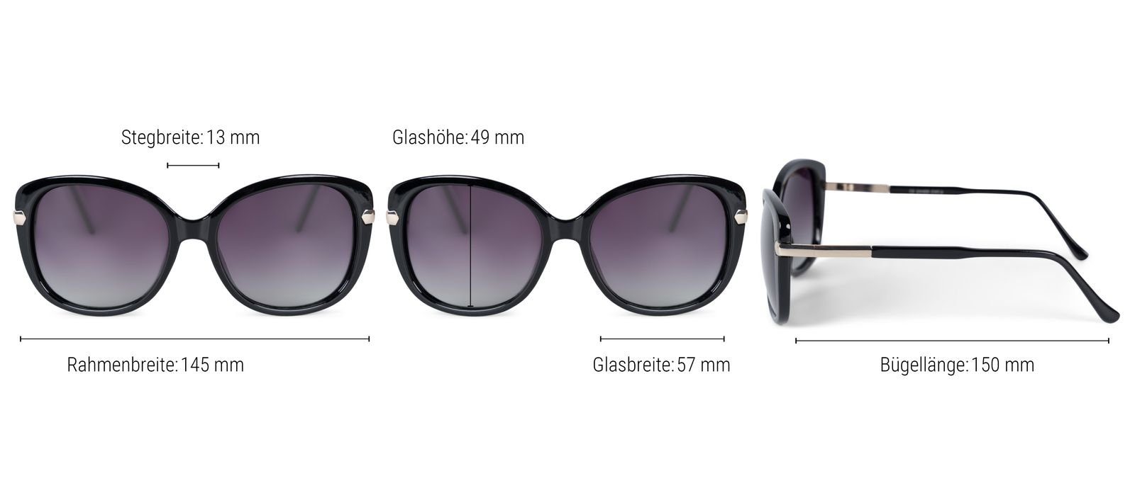 Gestell (1-St) Sonnenbrille styleBREAKER Braun Braun / Verlauf Polarisiert Glas