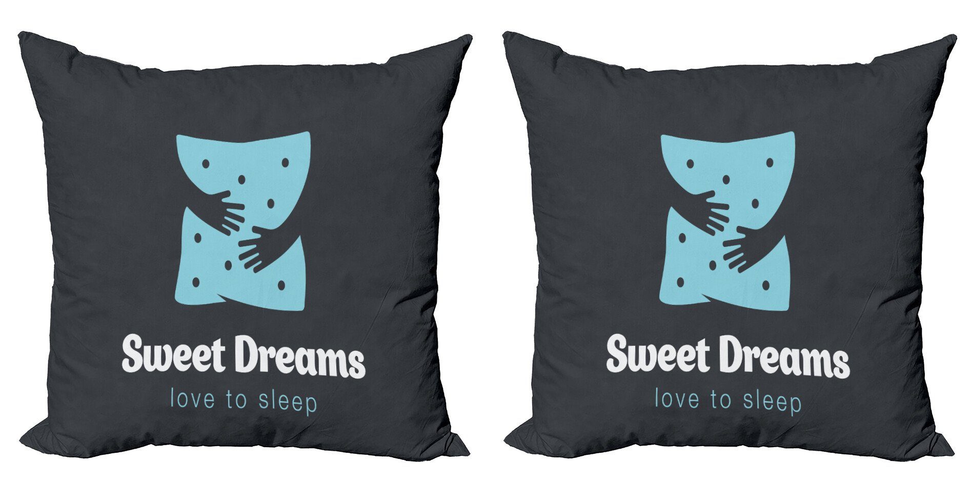 Abakuhaus Süße Arm Hugging Träume (2 Kissenbezüge Accent Modern Stück), Digitaldruck, Doppelseitiger Pillow