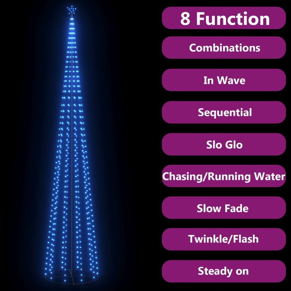 vidaXL LED Baum Weihnachtsbaum Kegelform 752 LEDs Deko Blau 160x500 cm