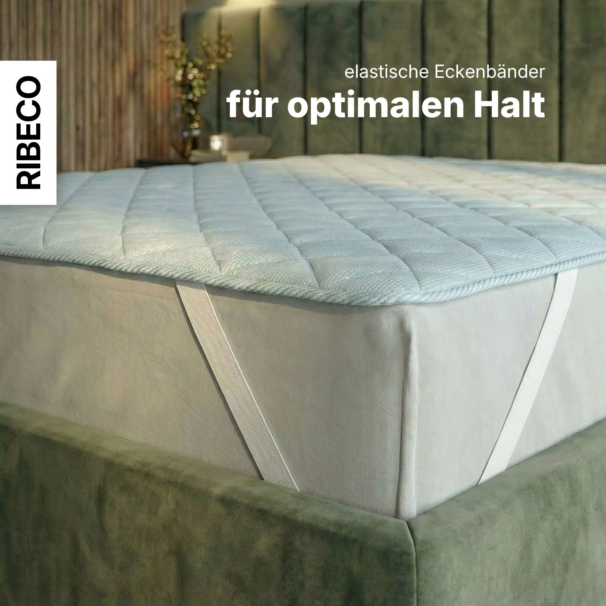 Matratzenauflage Top Cool, Auflage 90x200 cm, 120x200 cm, 180x200 cm, wendbar RIBECO, Matratzenschoner, mit über 1.400 positiven Kundenbewertungen! – Bild 5 von 5