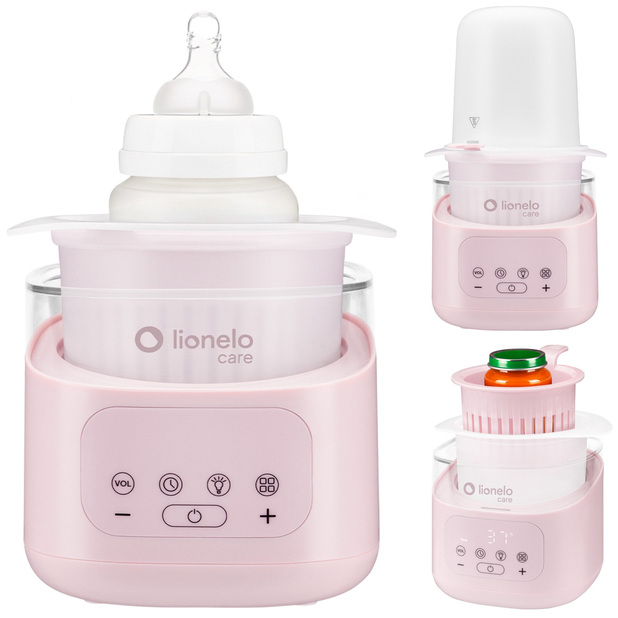 lionelo Babyflaschenwärmer THERMUP 4.0, Herausnehmbarer Behälter/6 Modi/400 W/Nachtlicht
