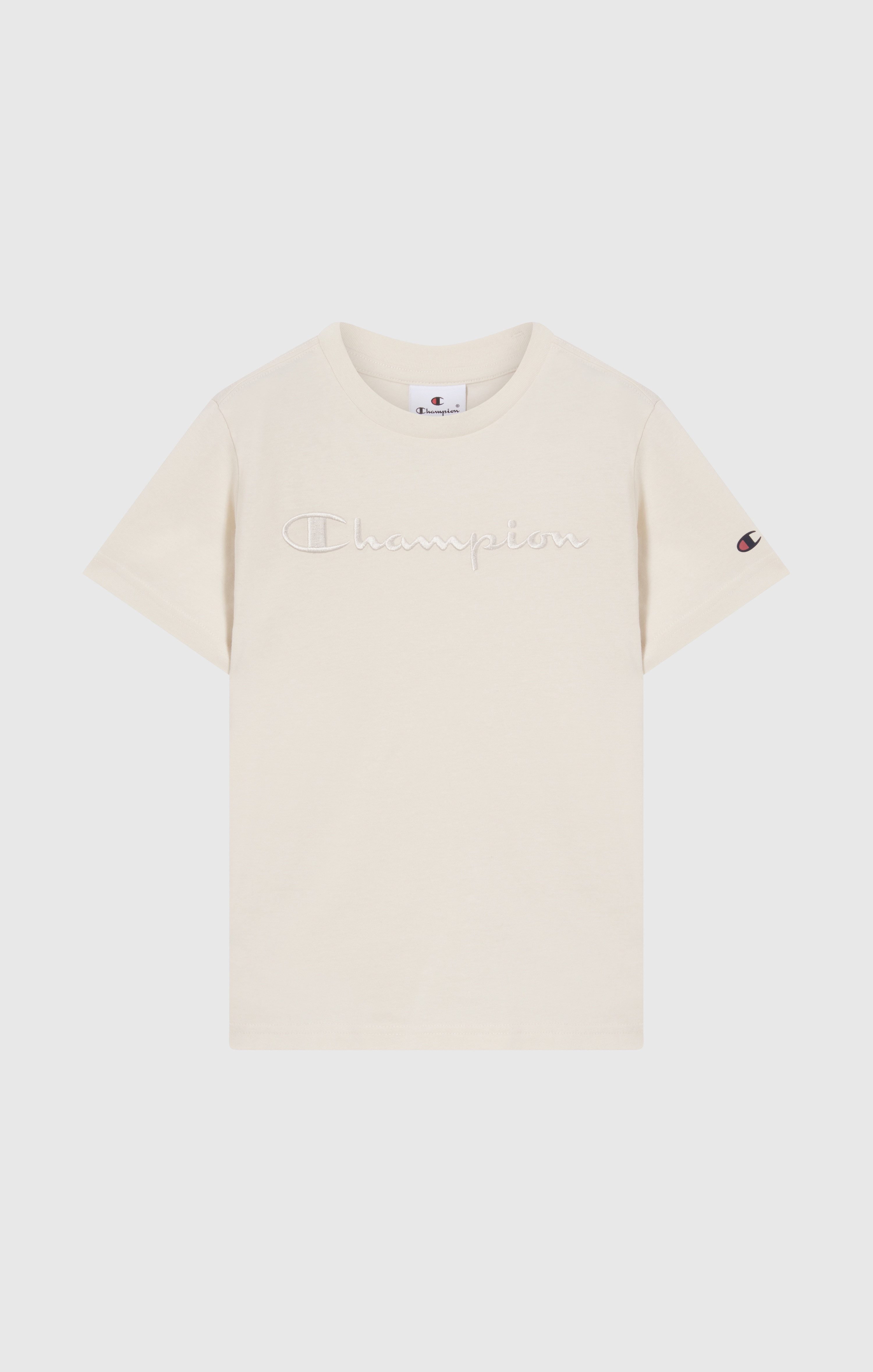 Champion T-Shirt ICONS TONAL Crewneck T-Shirt with Large Logo mit großem Logo, Kurzarm, aus Baumwolle