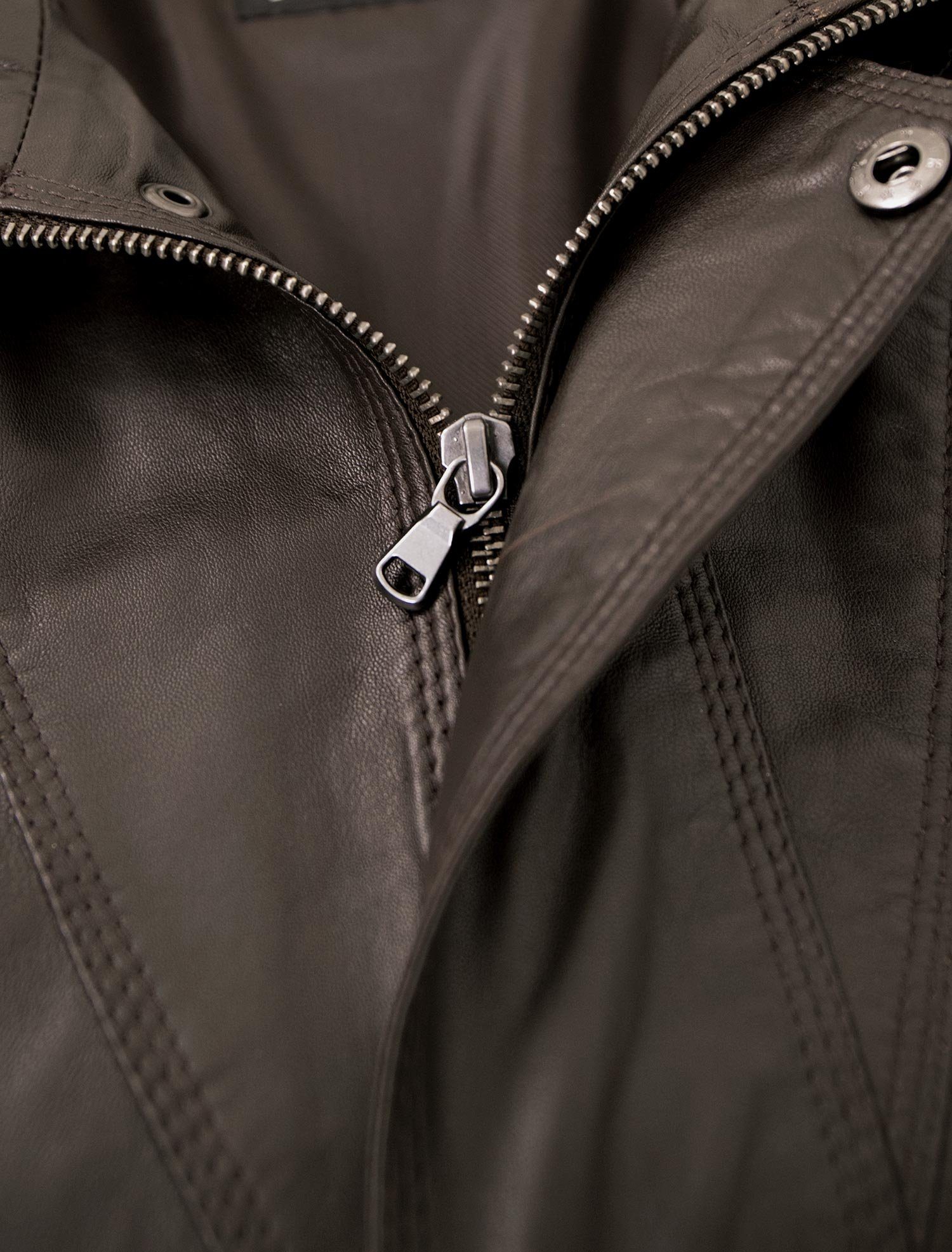 Maddox Lederjacke Holdo MADDOX - Herren Lederjacke Blouson Lammnappa dunkelbraun