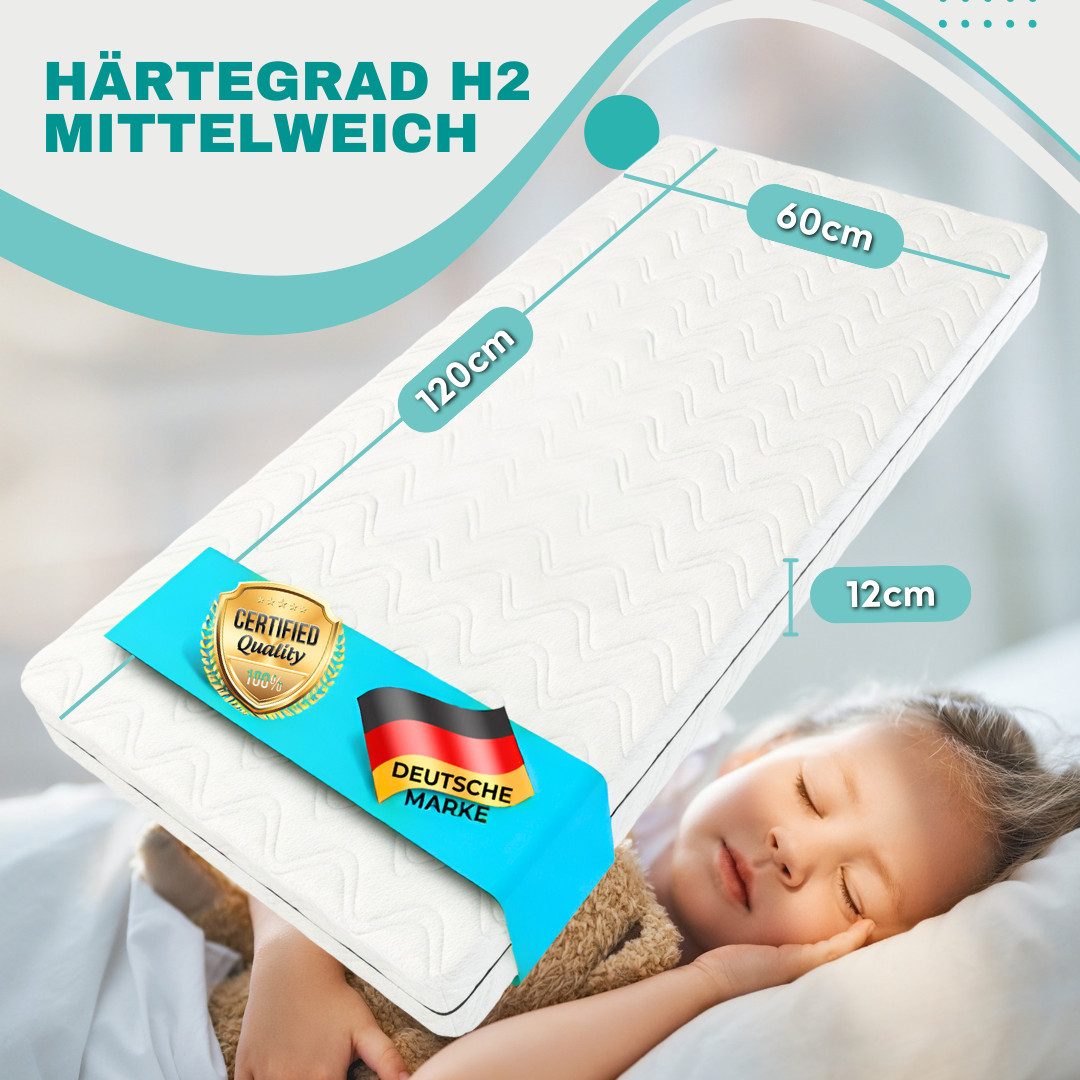 Kindermatratze COZY PREMIUM mit Baumwolle Bezug, günstig online kaufen