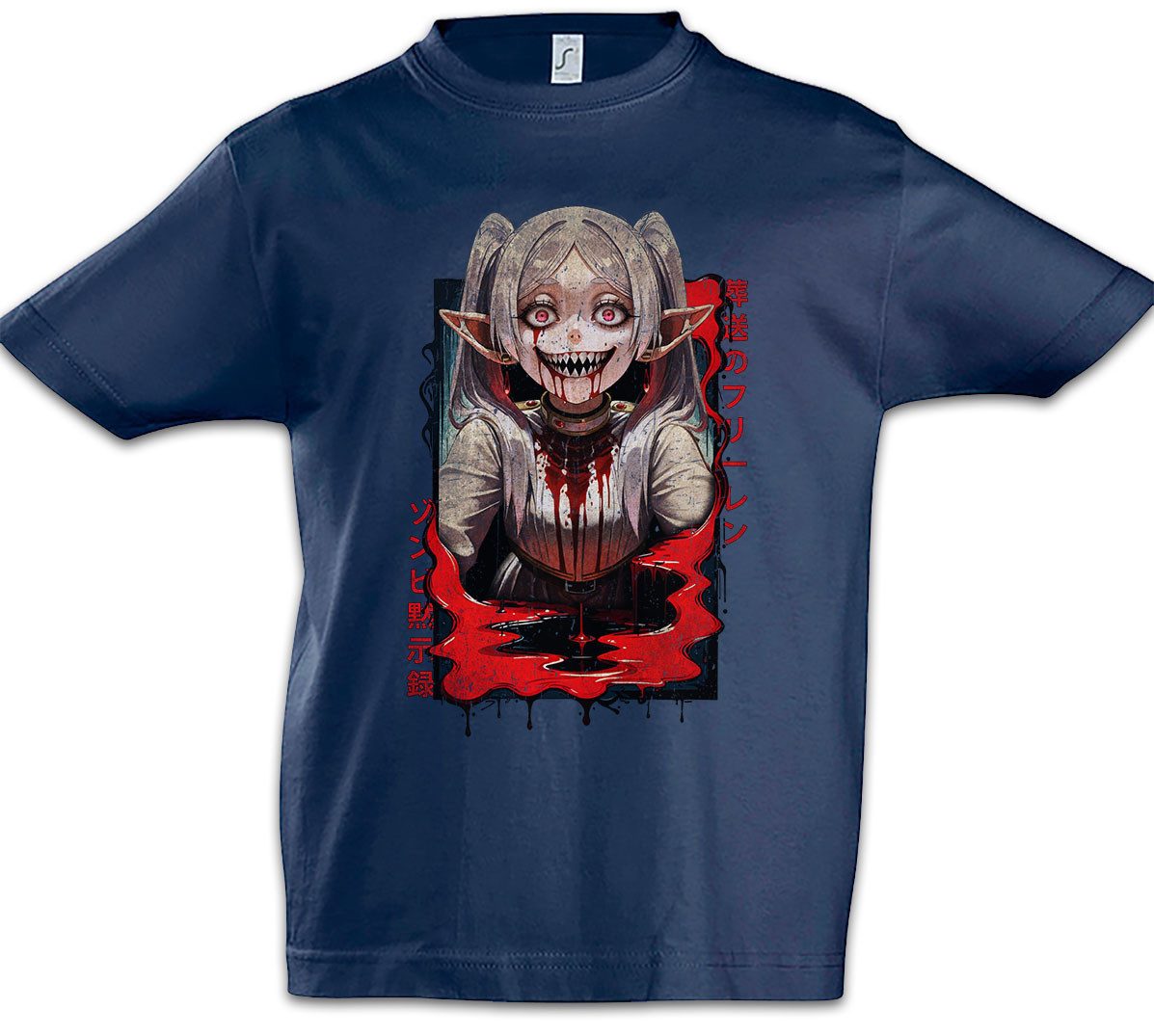 Print-Shirt Horror Sou Sou Kinder T-Shirt Anime Heiter Himmel Frieren Mage Eisen