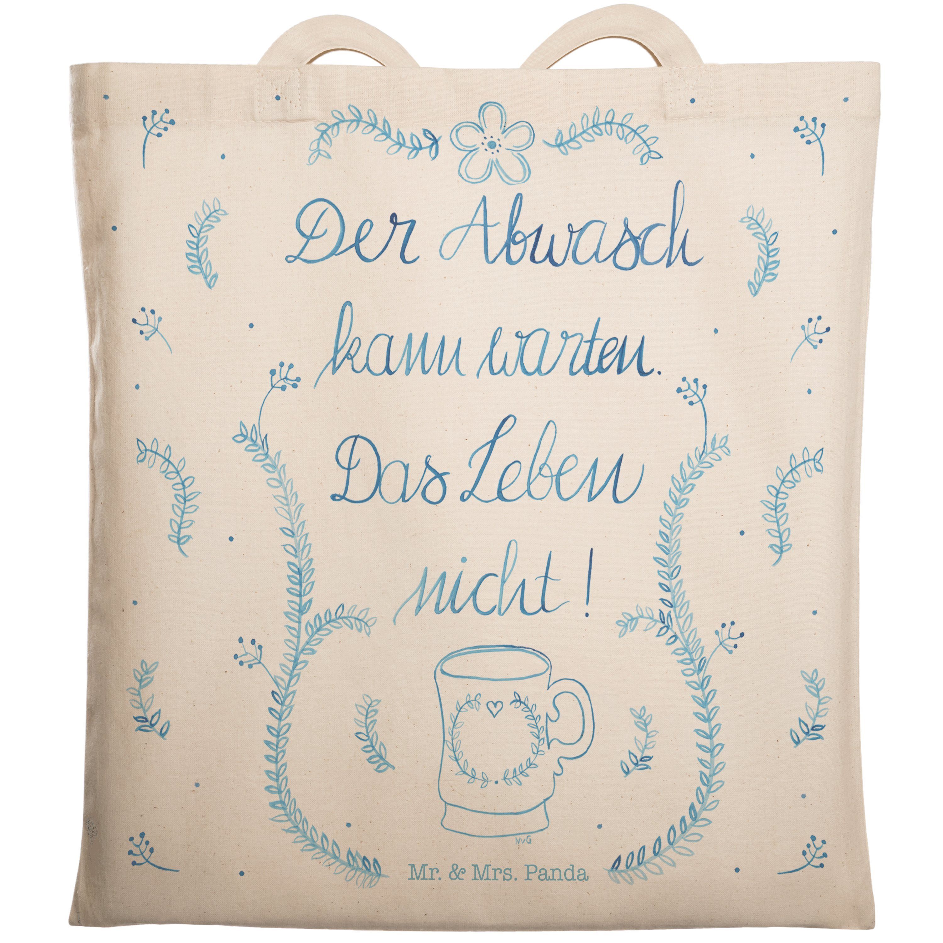 Mr. kann - Weisheit, Panda & Küche Beutel, F Spruch, Tragetasche Der (1-tlg) Mrs. Abwasch warten Geschenk,