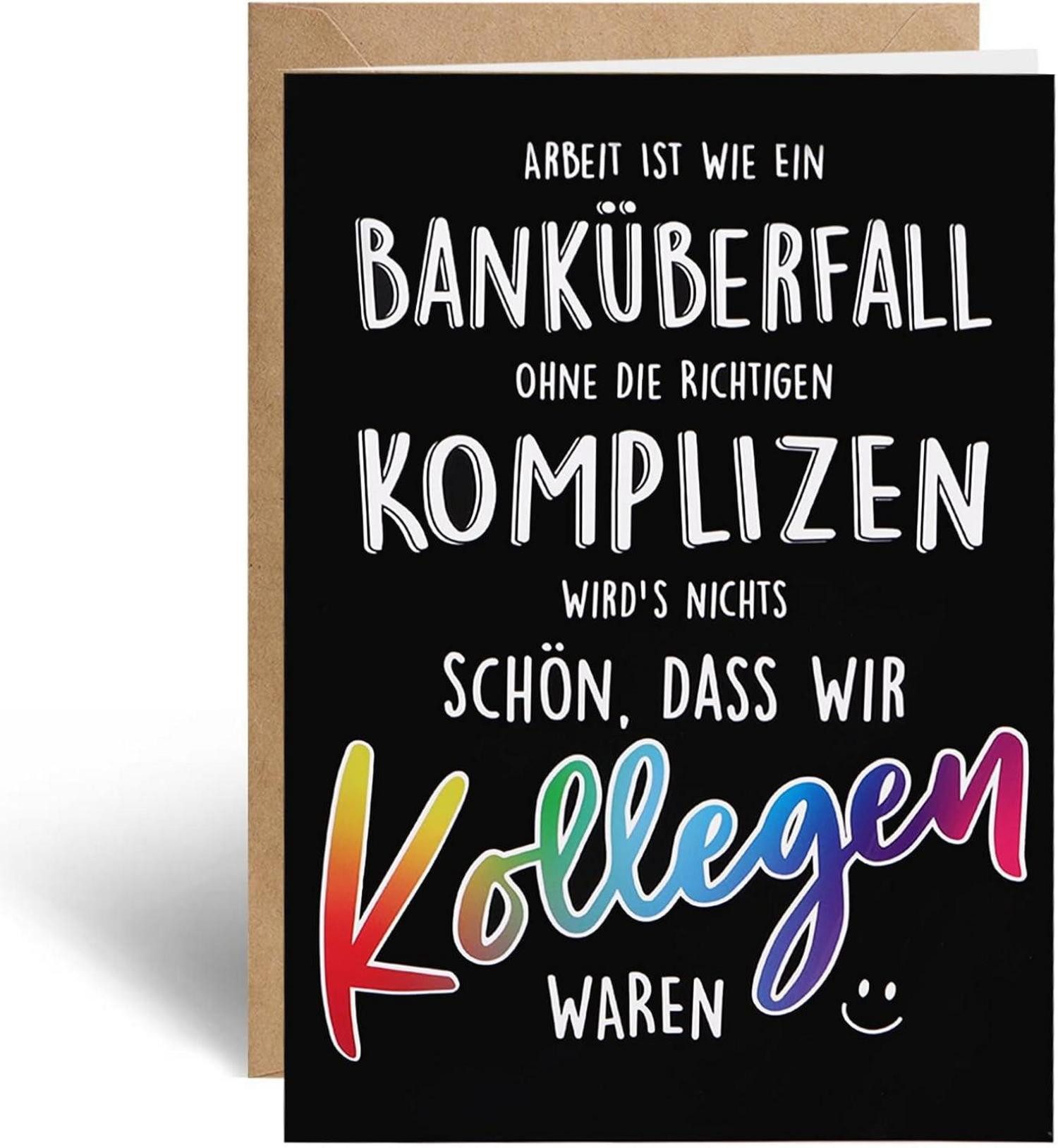 LuxusKollektion Dekohänger Abschiedskarte Kollegen lustig zum Jobwechsel - Personalisierbar