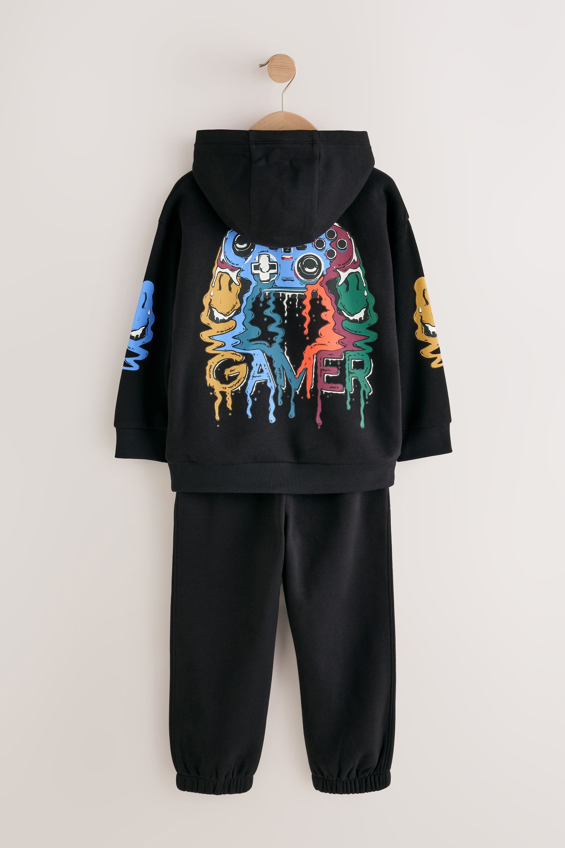 Next Sweatanzug Regular Fit Hoodie mit Print und Jogginghose, Set (2-tlg) – Bild 2 von 5