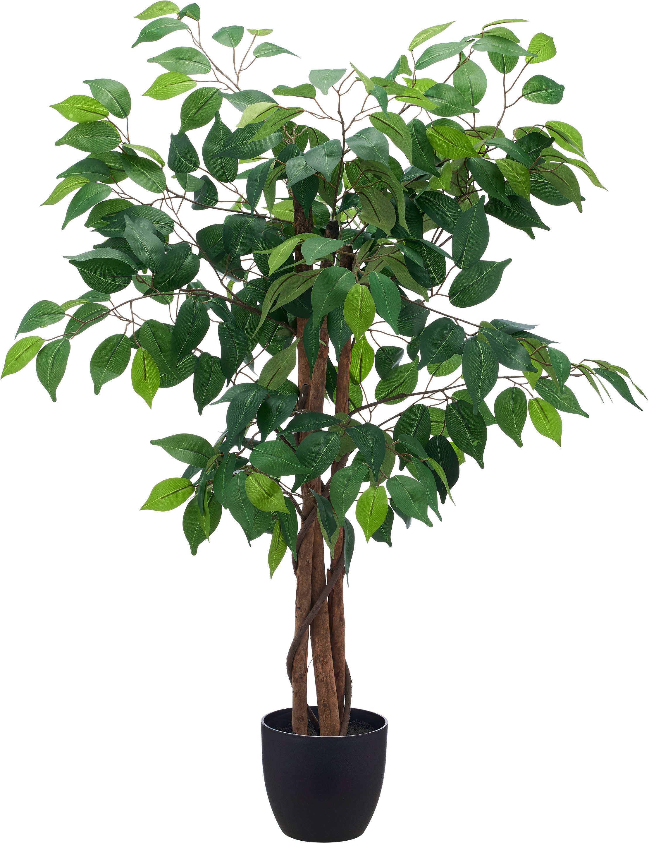 Kunstbaum Ficus benjamina, Creativ green, Höhe 100 cm, mit schönem Blattwerk