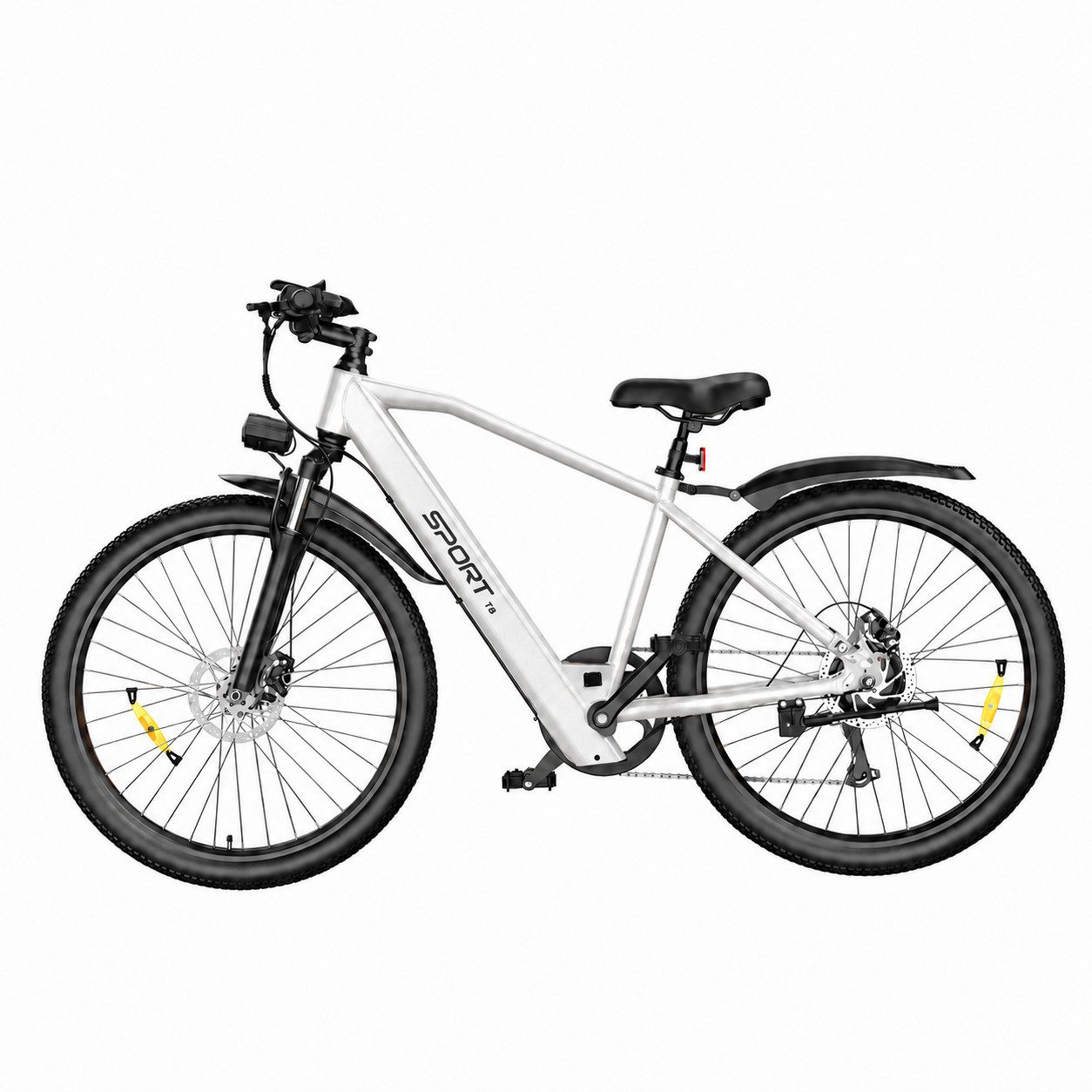 PixelPilot E-Bike Cityrad 26'' Elektrofahrrad 48V 13/8Ah Akku, Shimano 7-Gang, Abnehmbarer Korb, 7 Gang, Nabenmotor, 624 Wh, (Packung)