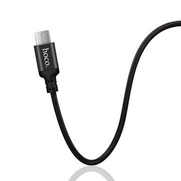 HOCO X14 USB Daten & Ladekabel bis zu 2.4A Ladestrom Smartphone-Kabel, micro USB, USB Typ A (100 cm), Hochwertiges Aufladekabel für Samsung, Huawei, Xiaomi uvm.