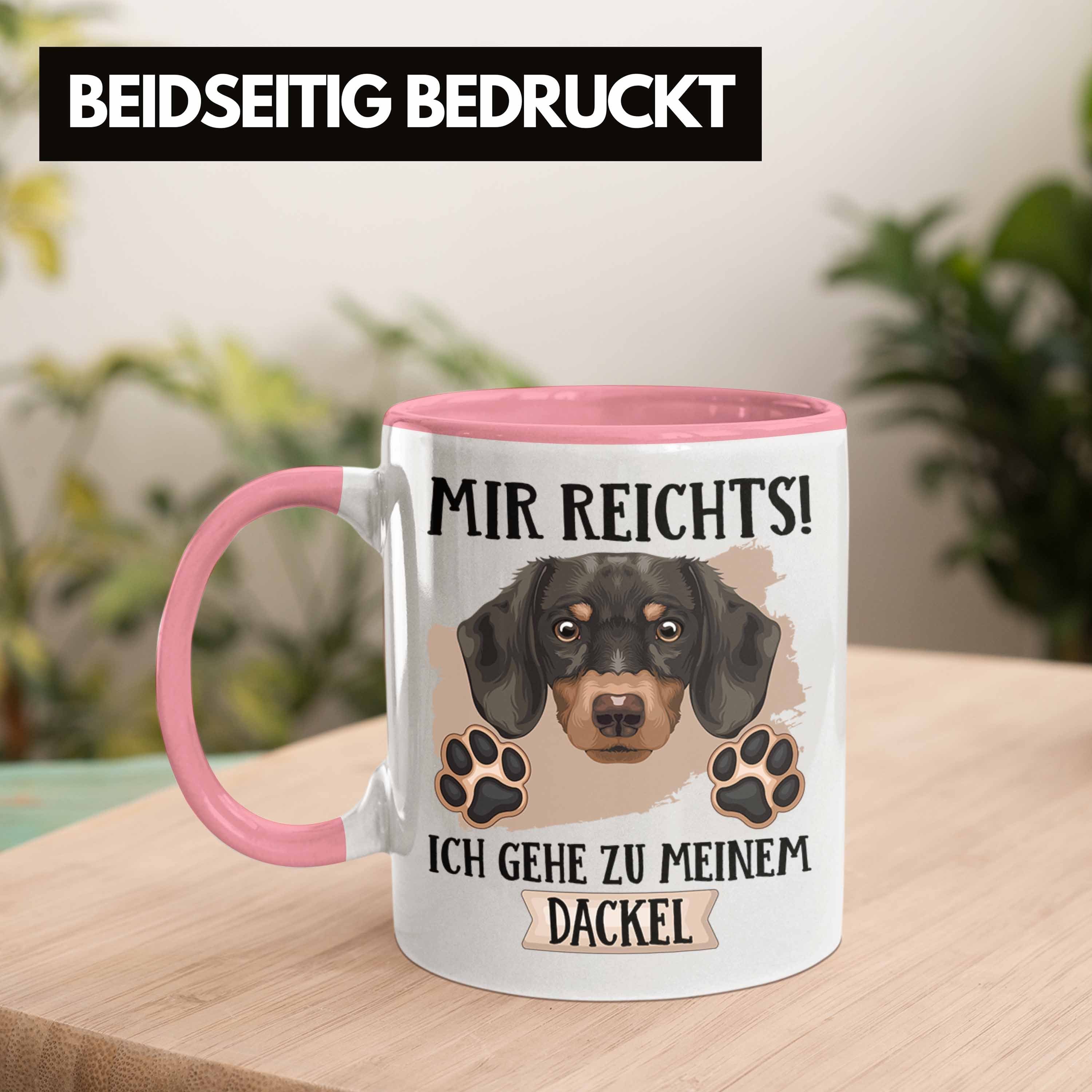 Mir Trendation Geschenk Rosa Reicht Tasse Lustiger Besitzer Dackel Geschenkidee Tasse Spruch