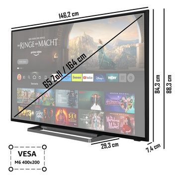 Toshiba 65UF3D63DA LCD-LED Fernseher (164 cm/65 Zoll, 4K Ultra HD, Fire TV, HDR Dolby Vision, Triple-Tuner, Alexa Sprachsteuerung, Sound by Onkyo)
