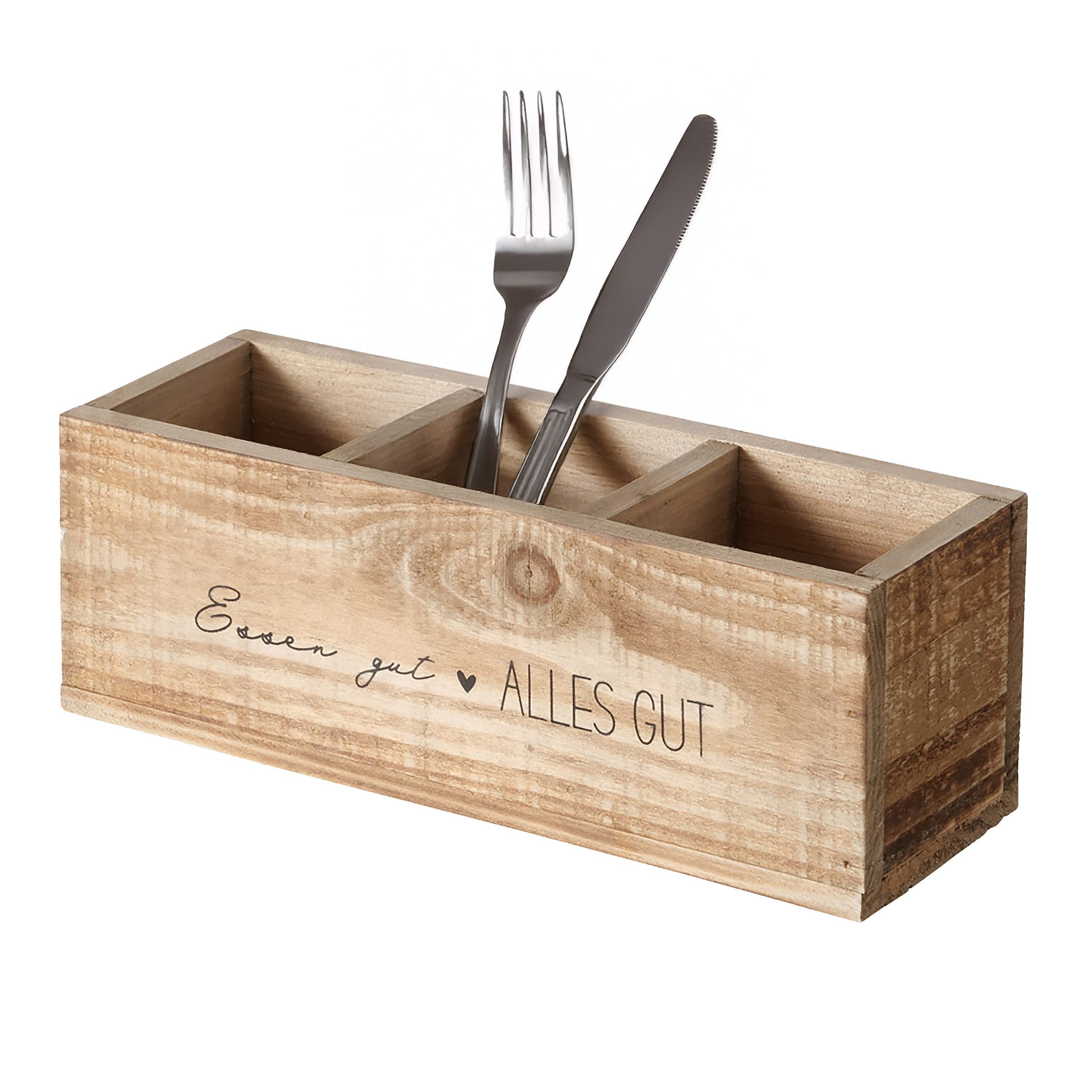 Spetebo Besteckhalter Vintage Küchen Organizer mit 3 Fächern 28 x 9 cm, (An günstig online kaufen