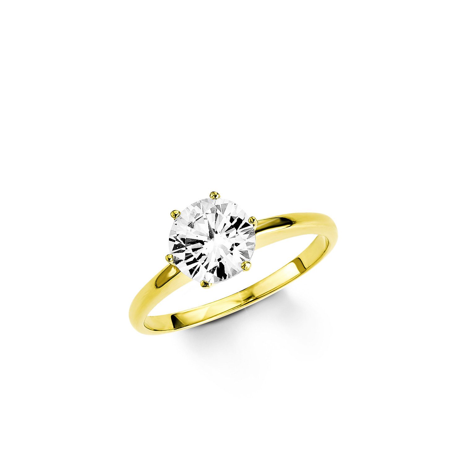 Amor Goldring Amor Ring für Damen, Gold 333, Zirkonia synth. (Ring, 1-tlg)