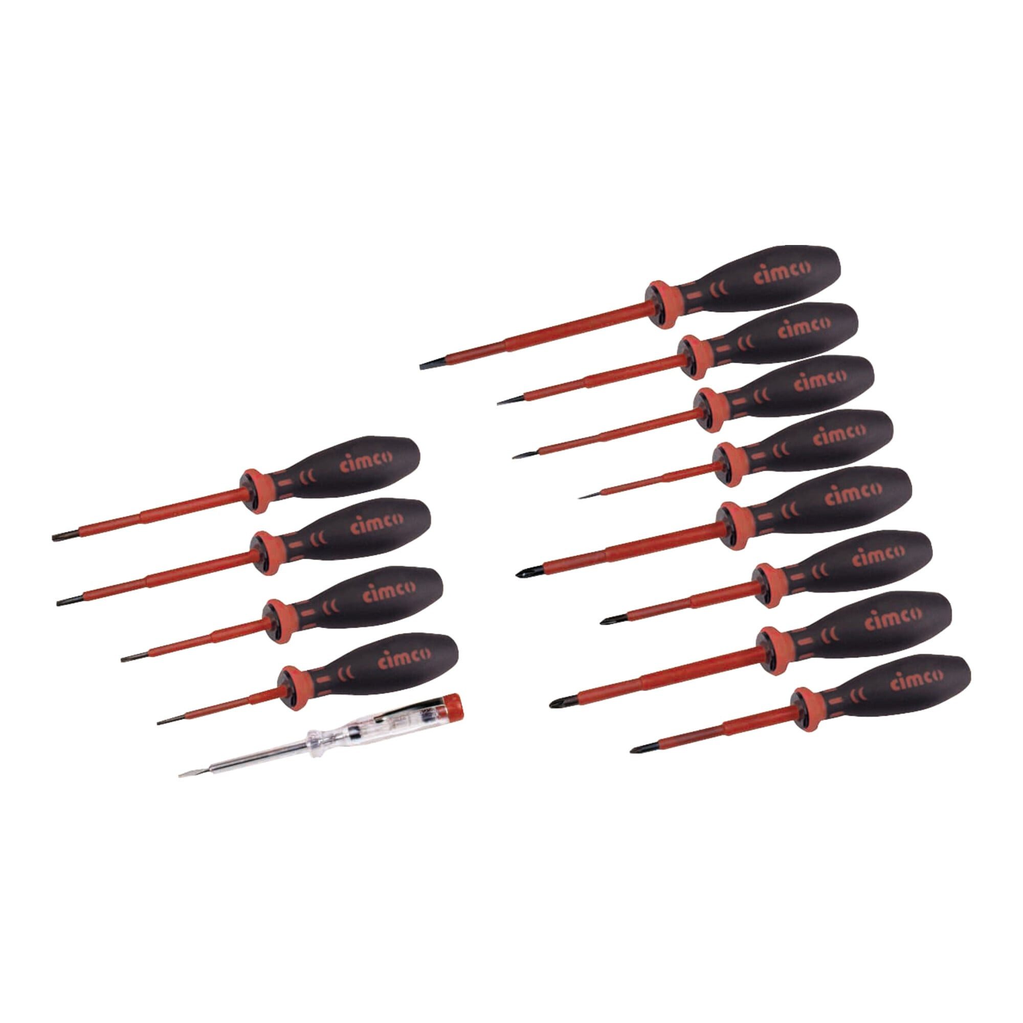 Cimco Schraubendreher Cimco Schraubendreher-Set 6-rund,Kreuz,Schlitz 117000
