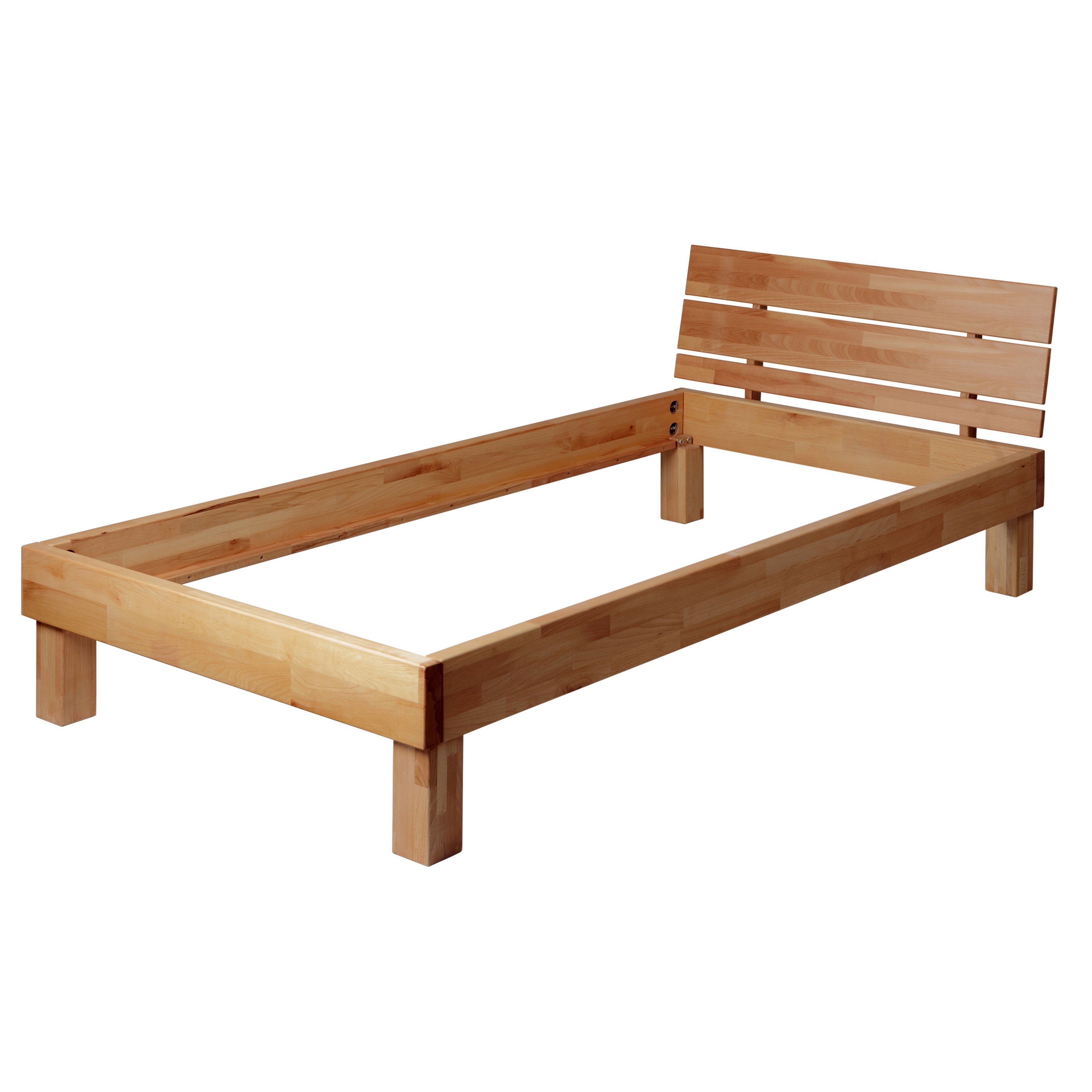 Krok Wood Massivholzbett Valetta in Buche mit Kopfteil