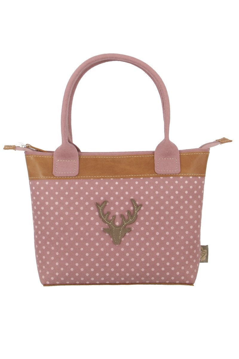 Dorothee Lehnen Handtasche Trachtentasche - DIANA - weinrot, altrosa