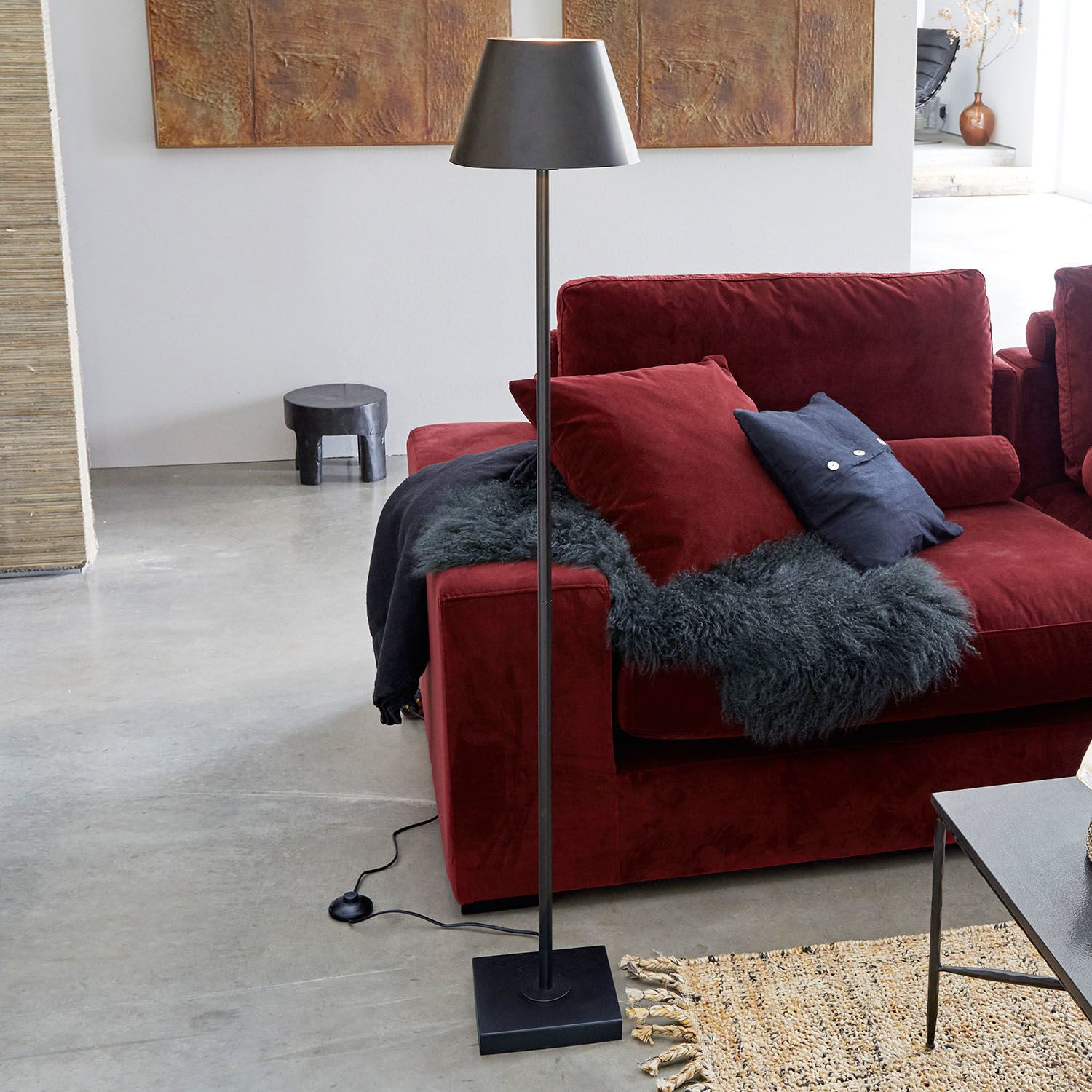 Mirabeau Stehlampe Stehlampe Marjan schwarz günstig online kaufen