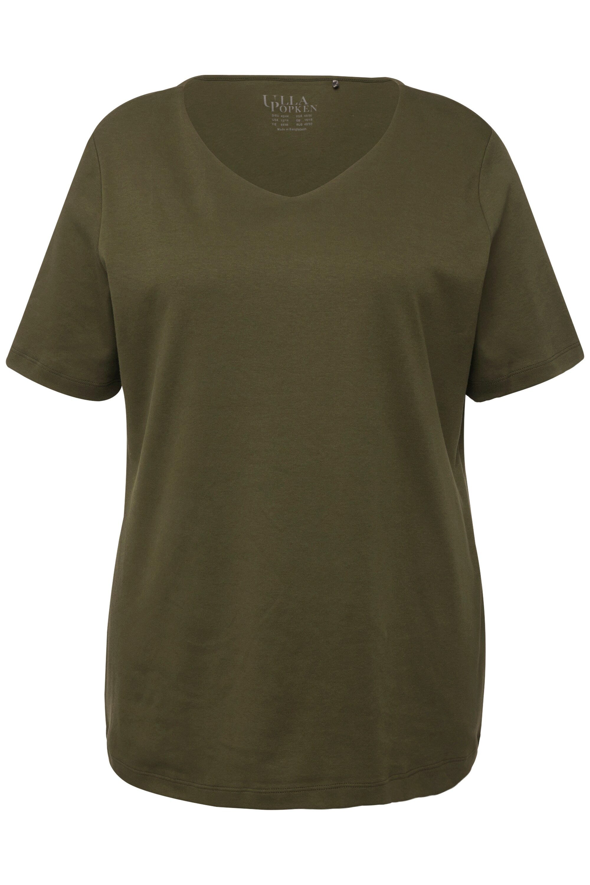 Ulla Popken T-Shirt Shirt doppellagige Vorderseite günstig online kaufen