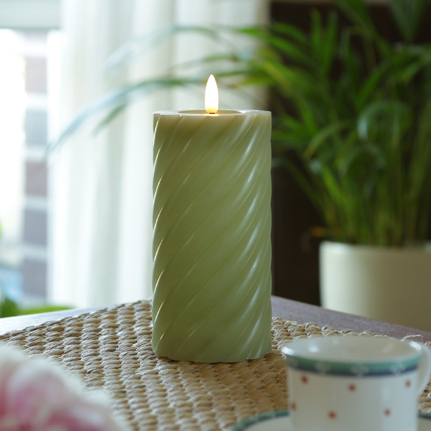 MARELIDA LED-Kerze LED Kerze Twist Echtwachs günstig online kaufen