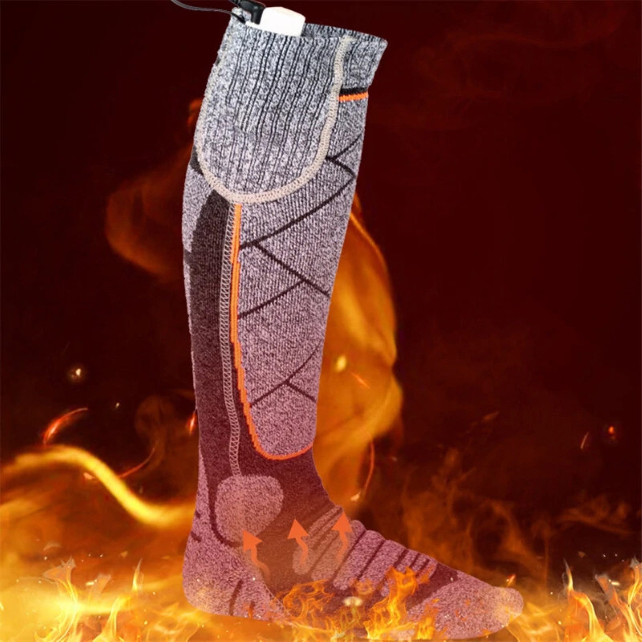 NASUM Skisocken Heizsocken - Warme Füße bei jedem Wetter verstellbare Tempe günstig online kaufen