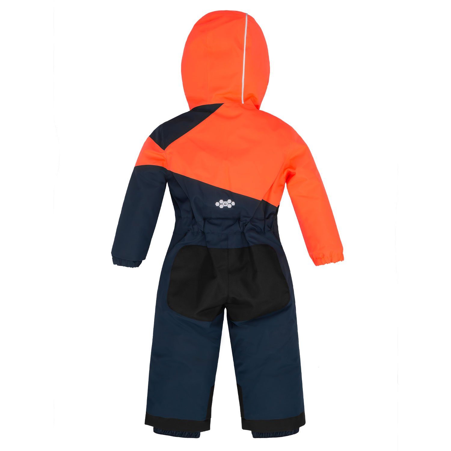 Killtec Snowsuit for Kids, Dark Navy/Neon Orange, Fleece Lining