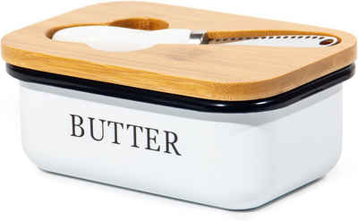 Zedelmaier Butterdose Butterdose,Butterglocke für 250g Butter,mit nachhaltigem holzdeckel, (Packung)