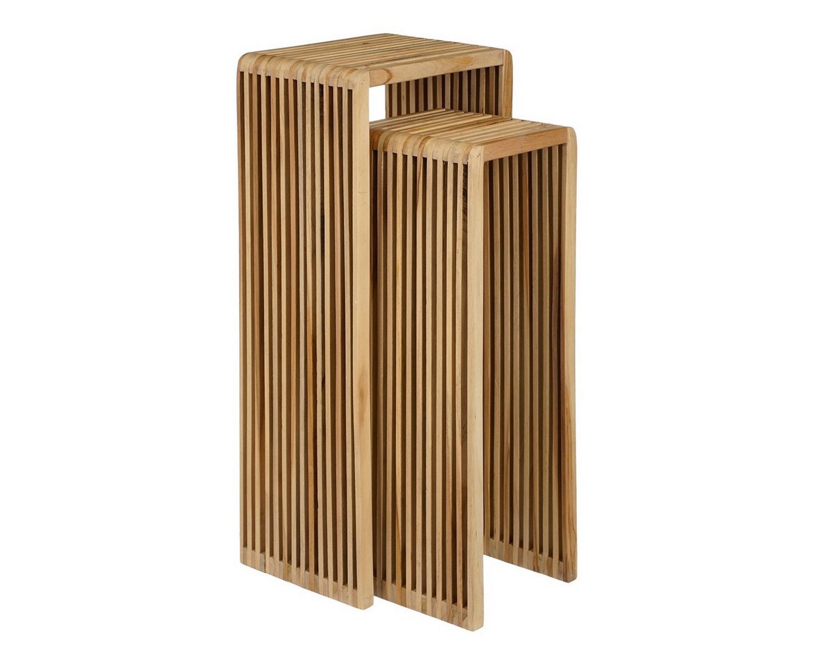 Mica Decorations Blumentisch Mica Decorations Yonker Pflanztisch braun Satz von 2 - l35xb25xh80cm