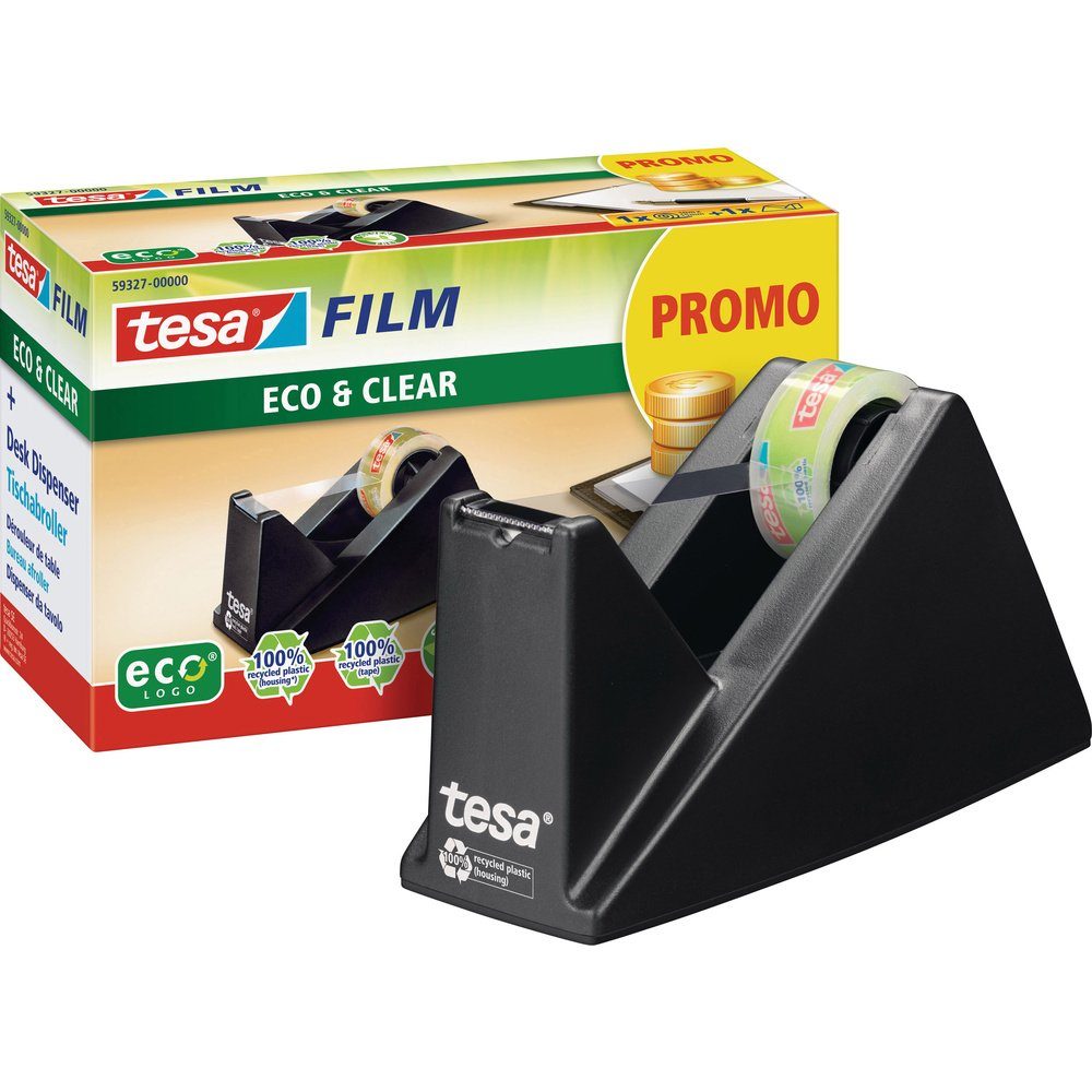 tesa Klebeband tesa Klebeband-Abroller Schwarz Rollenbreite (max): 19 mm Ro günstig online kaufen