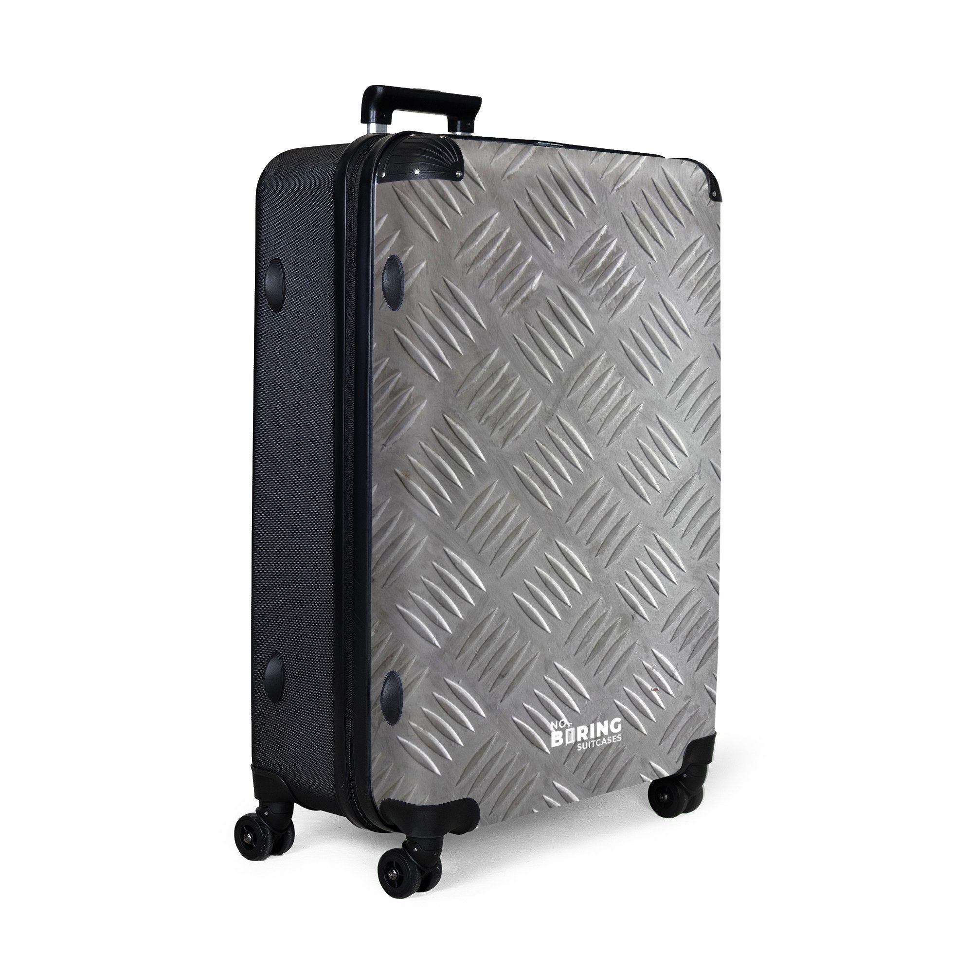 NoBoringSuitcases.com© Hartschalen-Trolley Metallplatte mit geriffeltem Rel günstig online kaufen