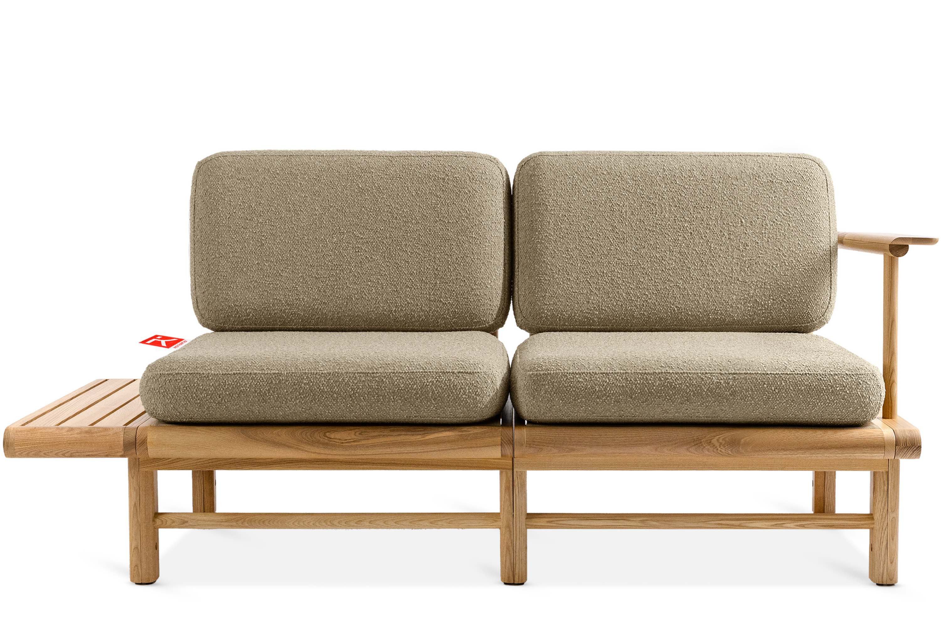 KONSIMO® Sofa ATREDA Gartensofa 2-Sitzer, mit Ablage, hergestellt in der EU, handgefertigt