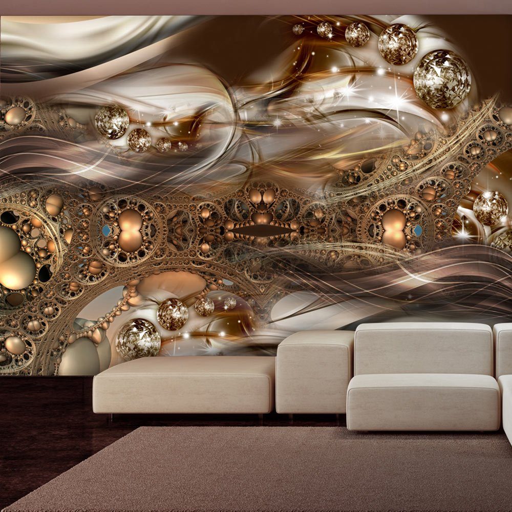 KUNSTLOFT Vliestapete Jewel of Bronze 1.5x1.05 m, Halb-matt, lichtbeständige Design Tapete