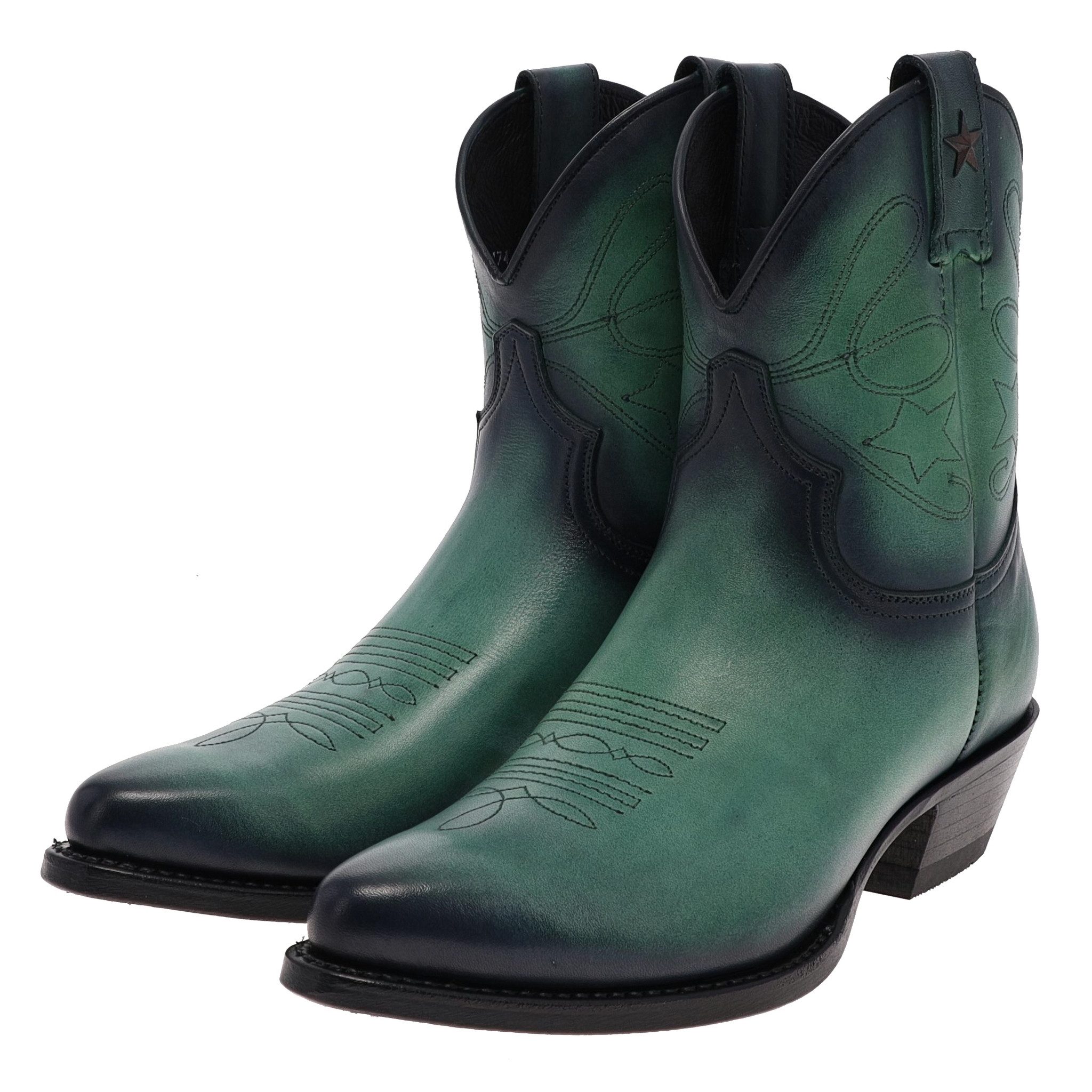 Mayura Boots 2374 Grün Westernstiefelette Rahmengenähte Damenstiefelette