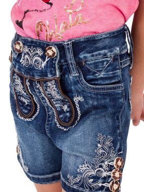 MarJo Trachtenhose Kinder JEANSSHORT KIDS blau