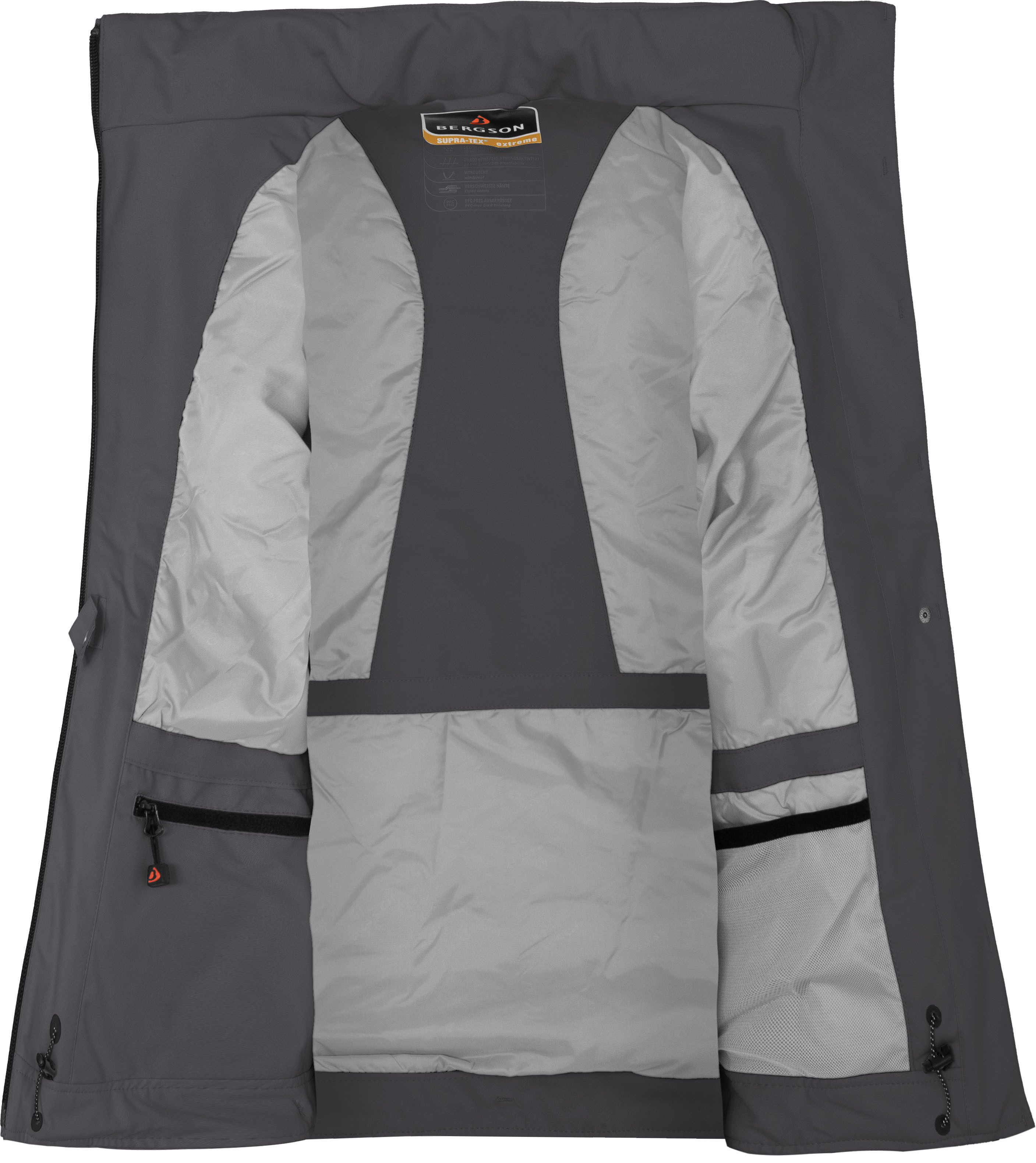 Bergson Regenjacke LEKNES THERMO Weste Damen Regenweste, recycelt, leicht wattiert, 20000 mm Wassersäule, No