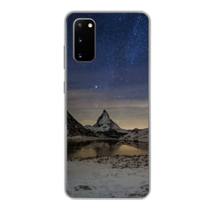 MuchoWow Handyhülle Alpen - Sternenhimmel - Zelt Phone Case Handyhülle Samsung Galaxy S20 Silikon Schutzhülle