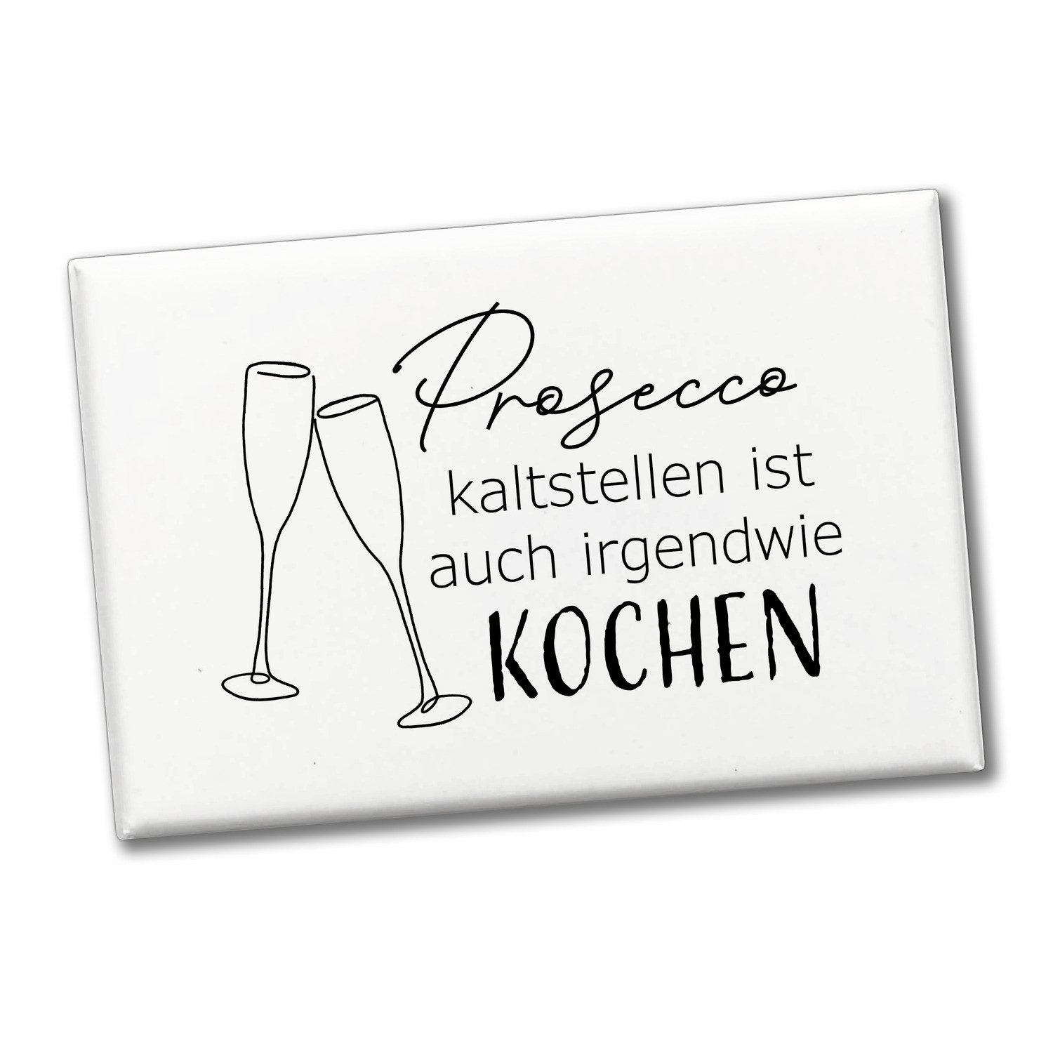 speecheese Sektgläser Souvenir eckig mit Spruch Prosecco