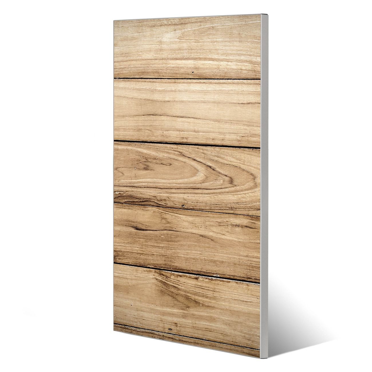 banjado Magnettafel Stahl Holzplanken, (inkl. 4 Magnete, Stahlmagnettafel)