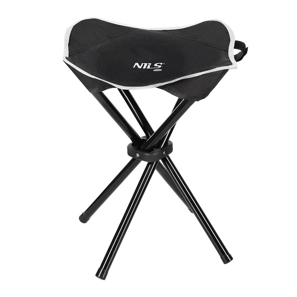 NILS CAMP Campinghocker Falthocker Dreibein Angelhocker (Spar-Set, 1 St., 32 x 44 x 32 cm faltbar), faltbar, 100 kg belastbar, rutschfeste Füße, mit Tasche