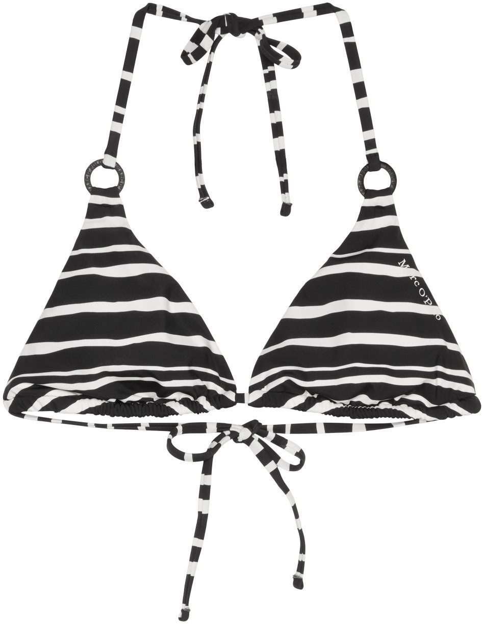 Marc O'Polo Triangel-Bikini-Top Summer Blacks, Streifen-Design, Neckholder günstig online kaufen